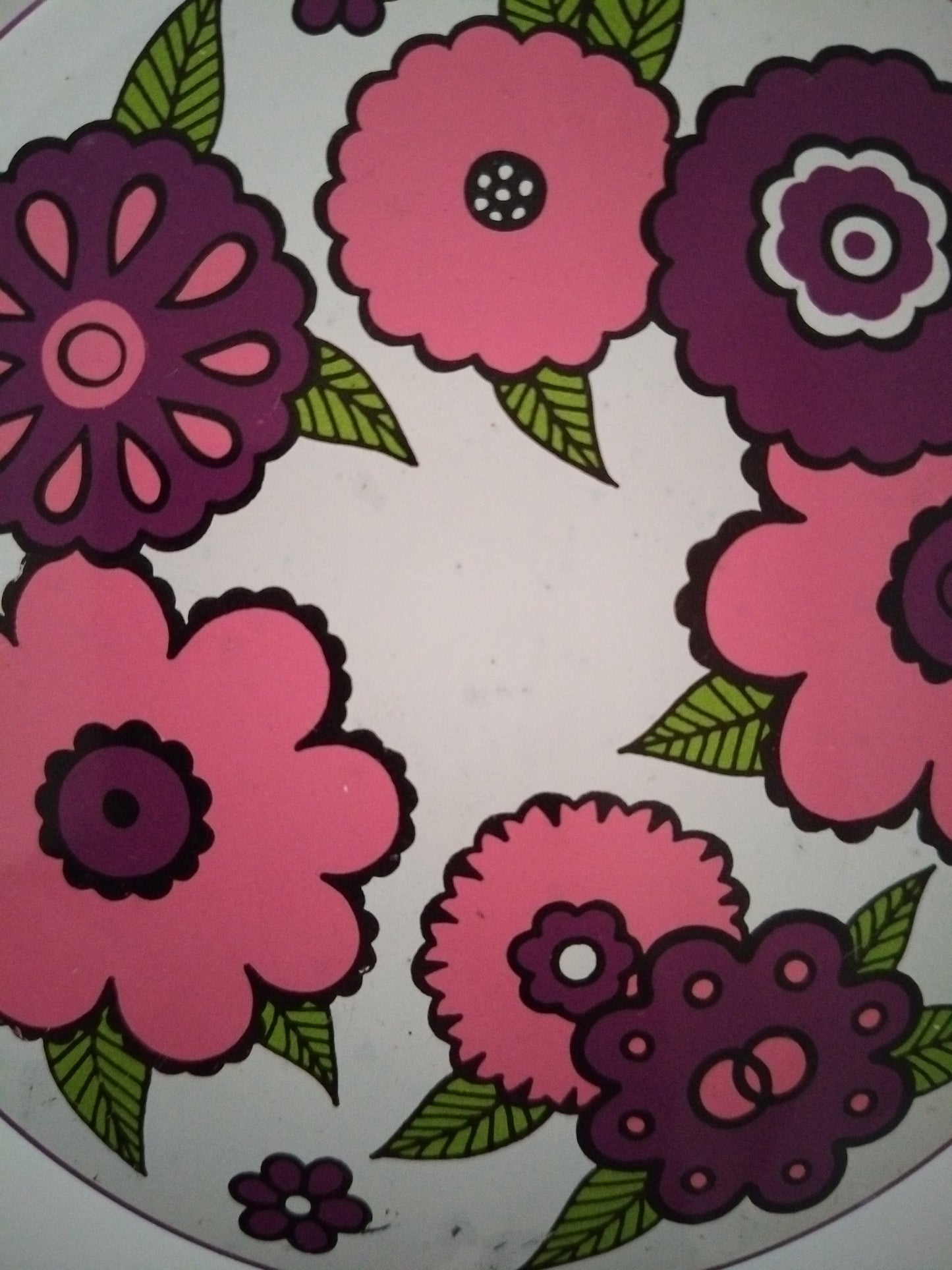 Boîte métallique flower power Baret Ware England
