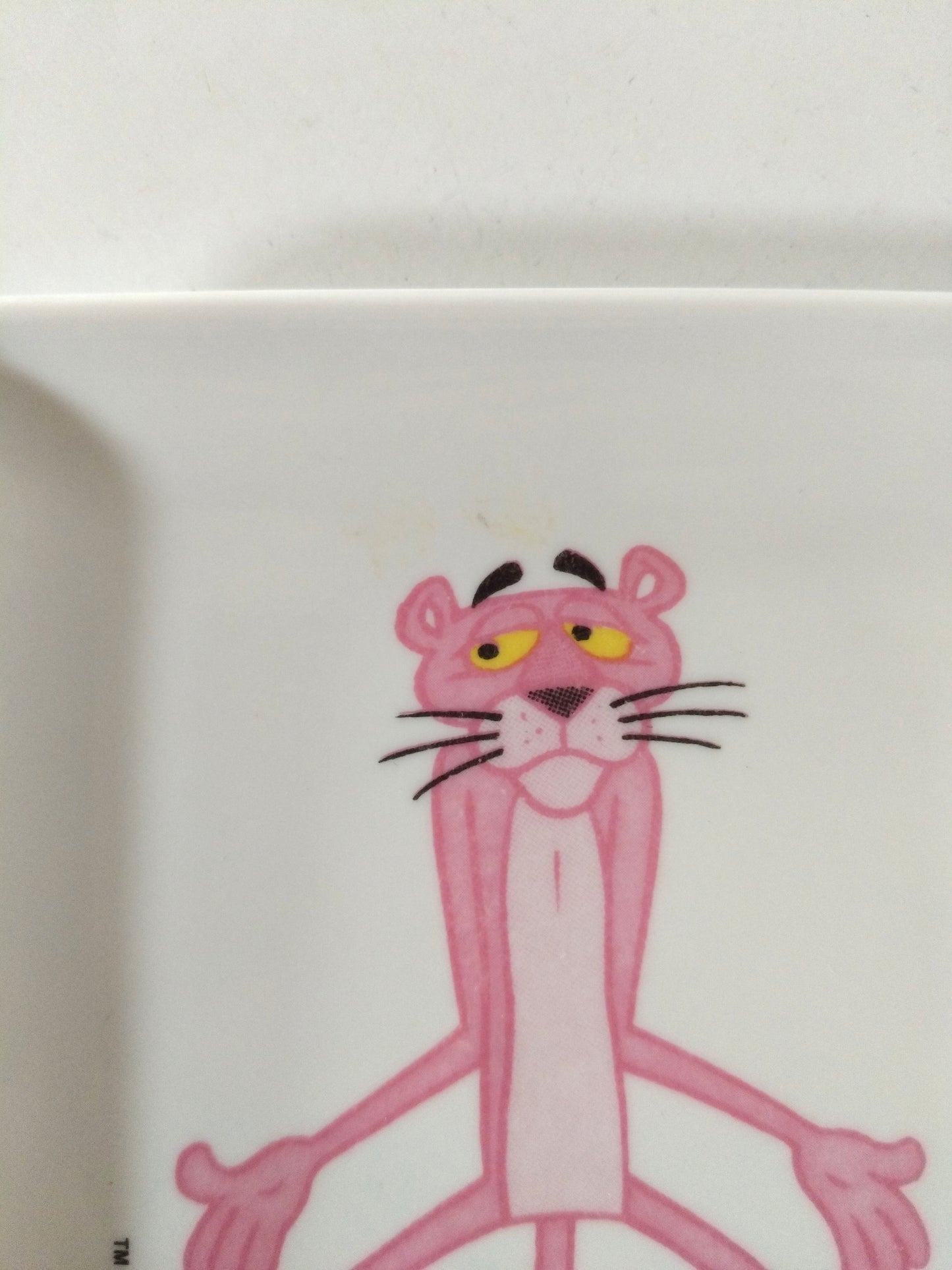 Coupelle/ vide-poches/ mini plateau melaminé la panthère Rose 1984