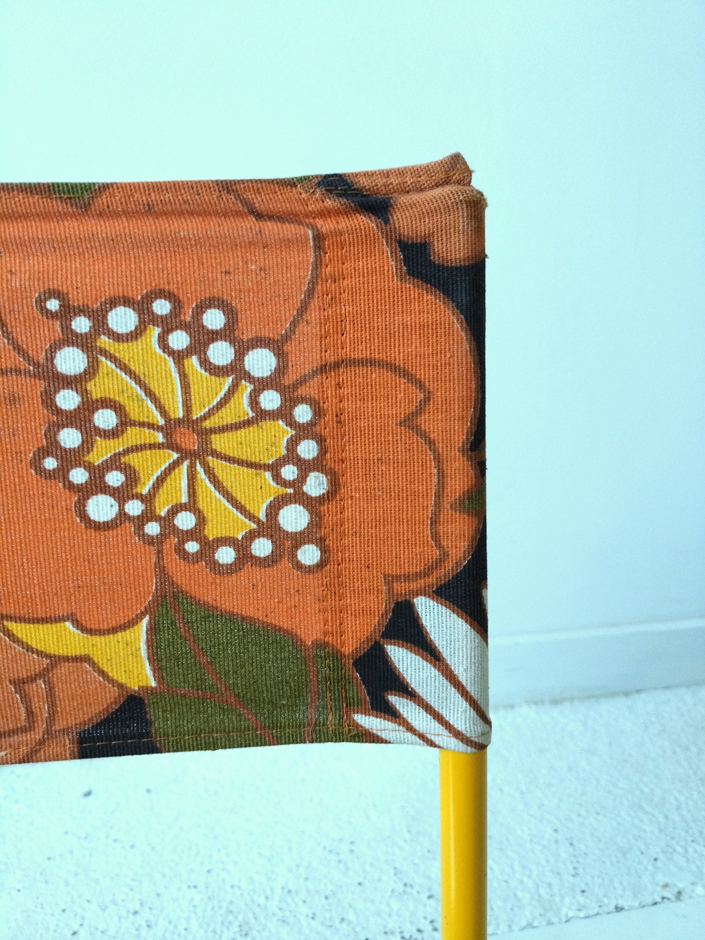 Chaise de plage pliante vintage flower power