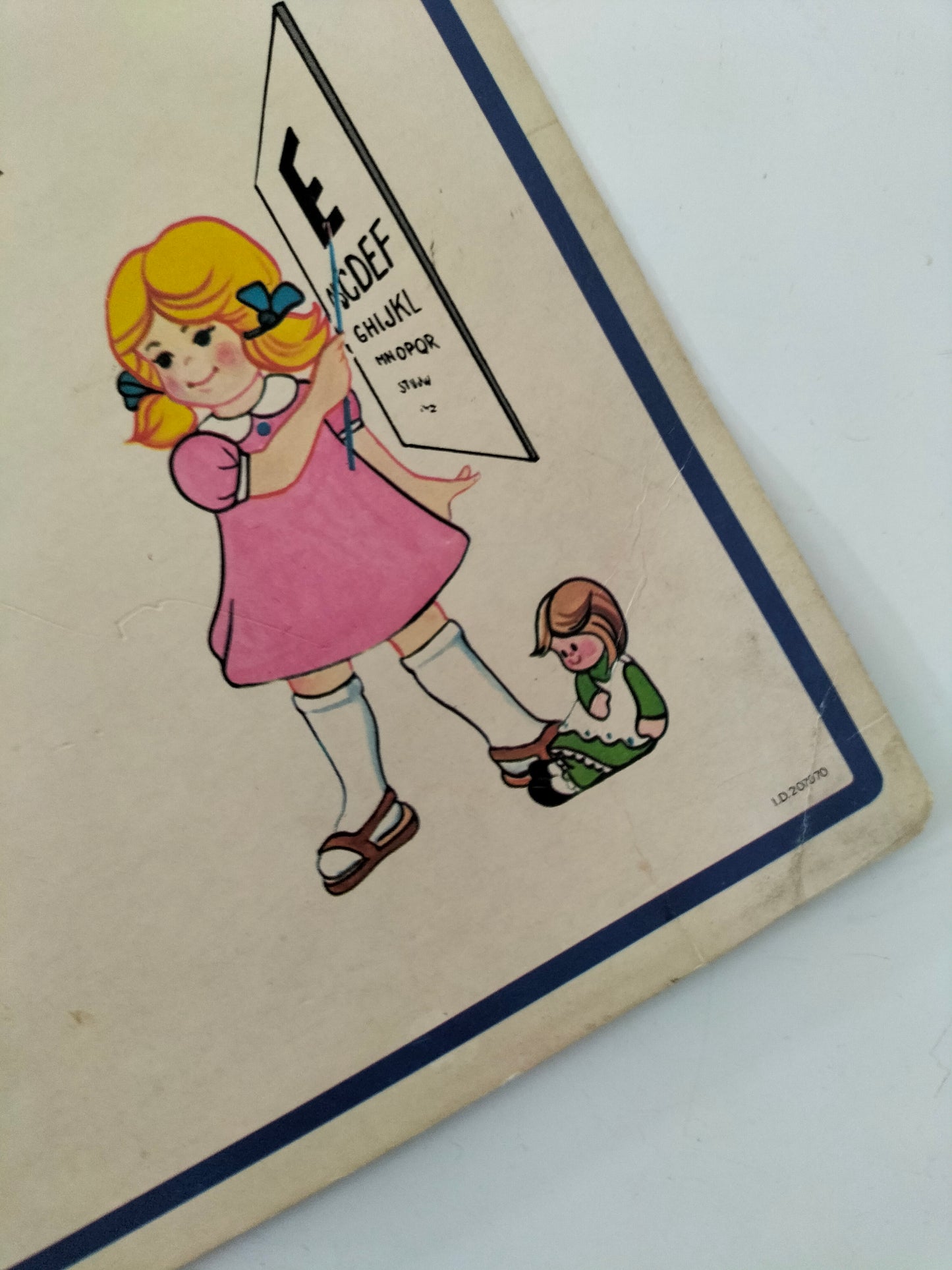 Affiche murale cartonnée "eye chart" Fisher Price 1977