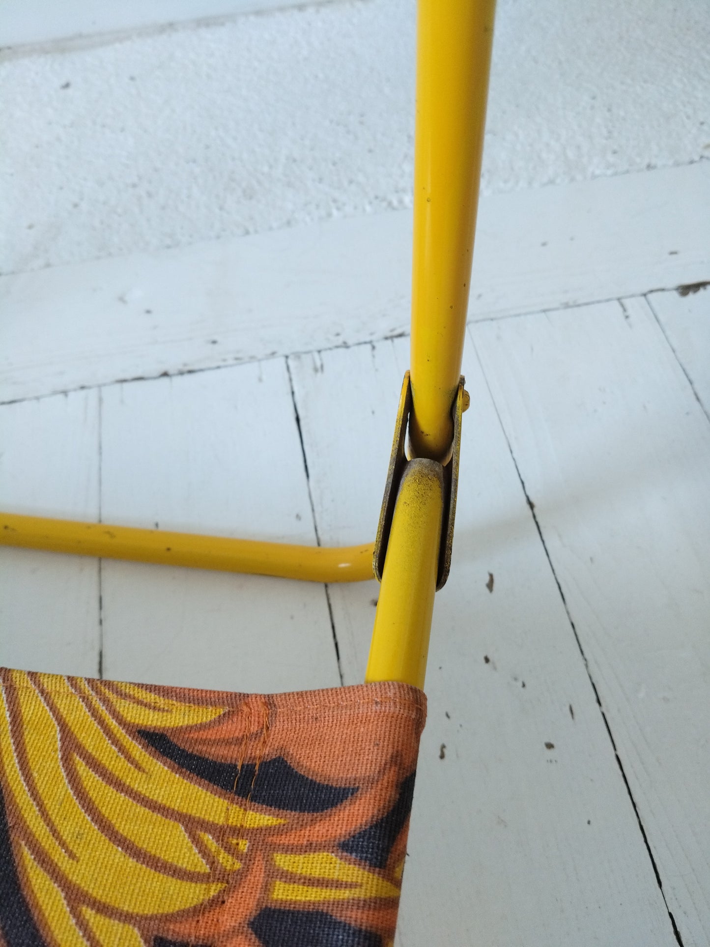 Chaise de plage pliante vintage flower power