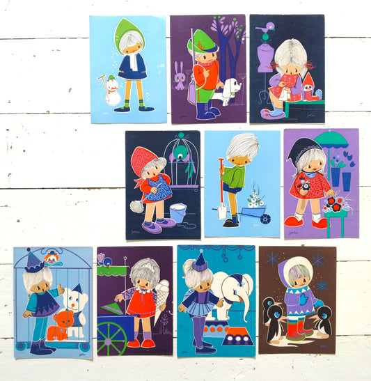 Ancienne carte postale illustration Jaklien Moerman