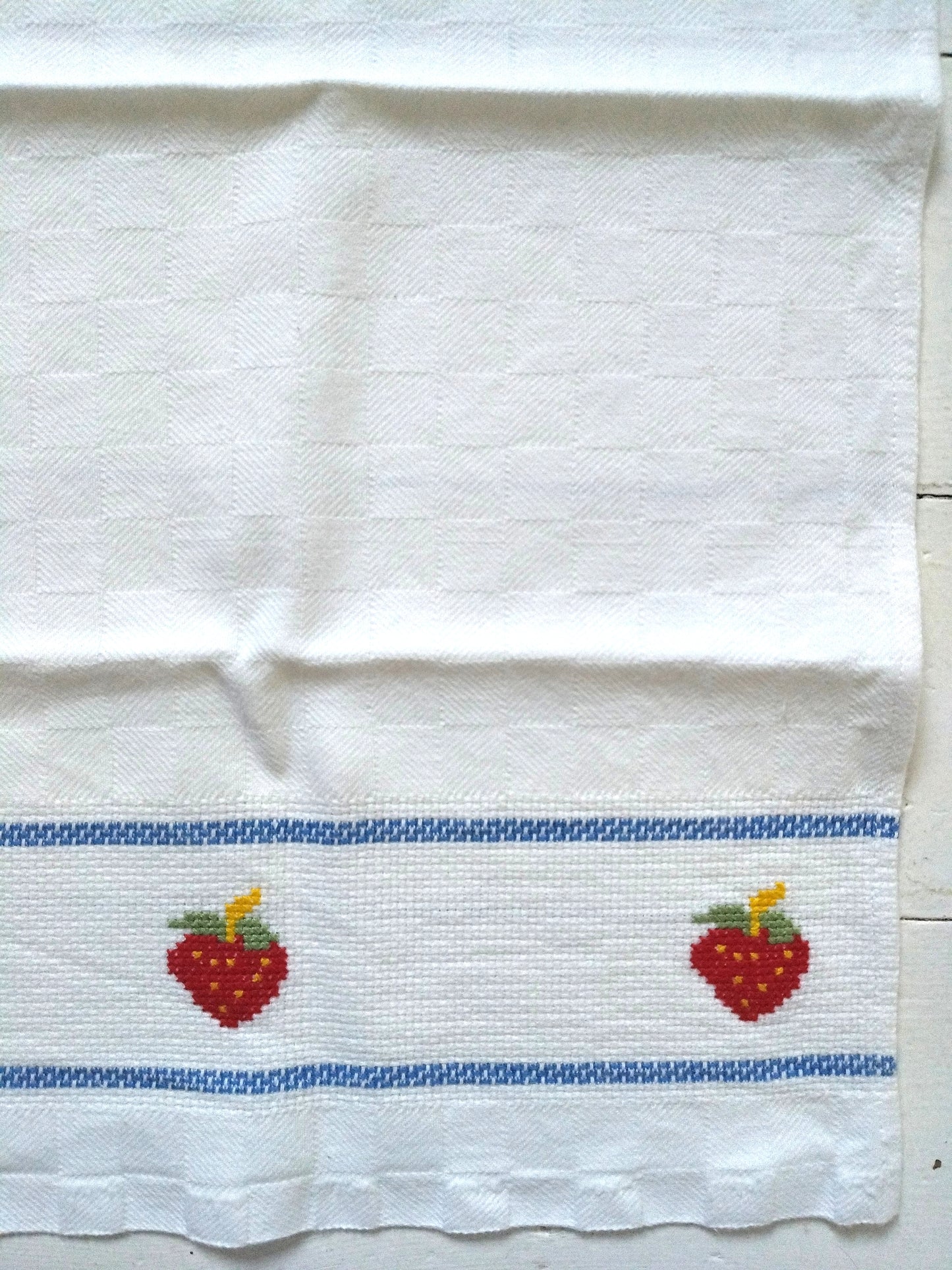 Torchon de cuisine brodé/ point de croix au choix