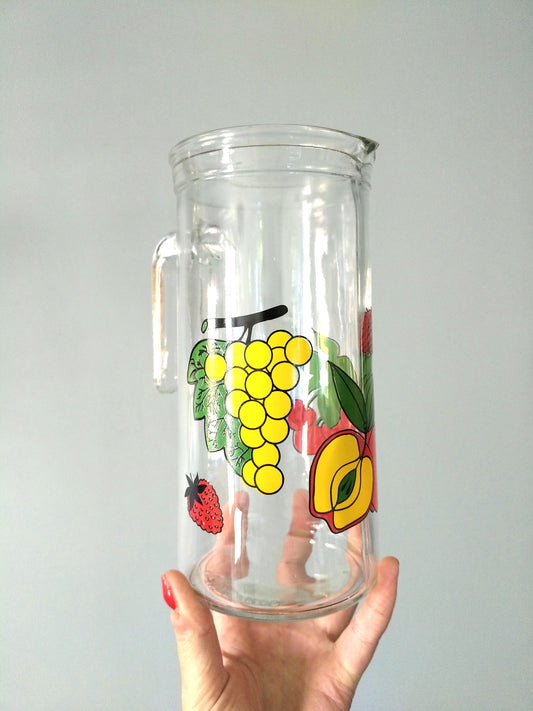 Carafe cruche pichet vintage en verre itlay