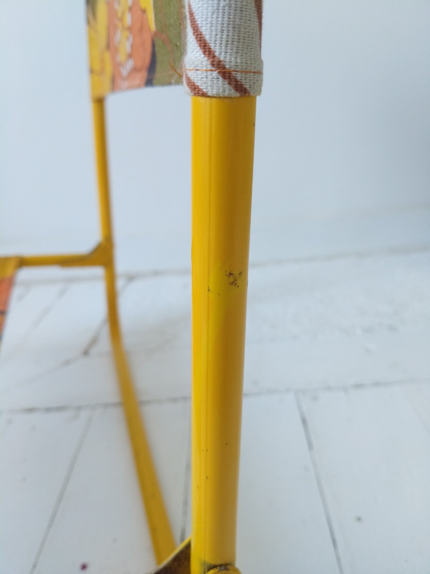 Chaise de plage pliante vintage flower power