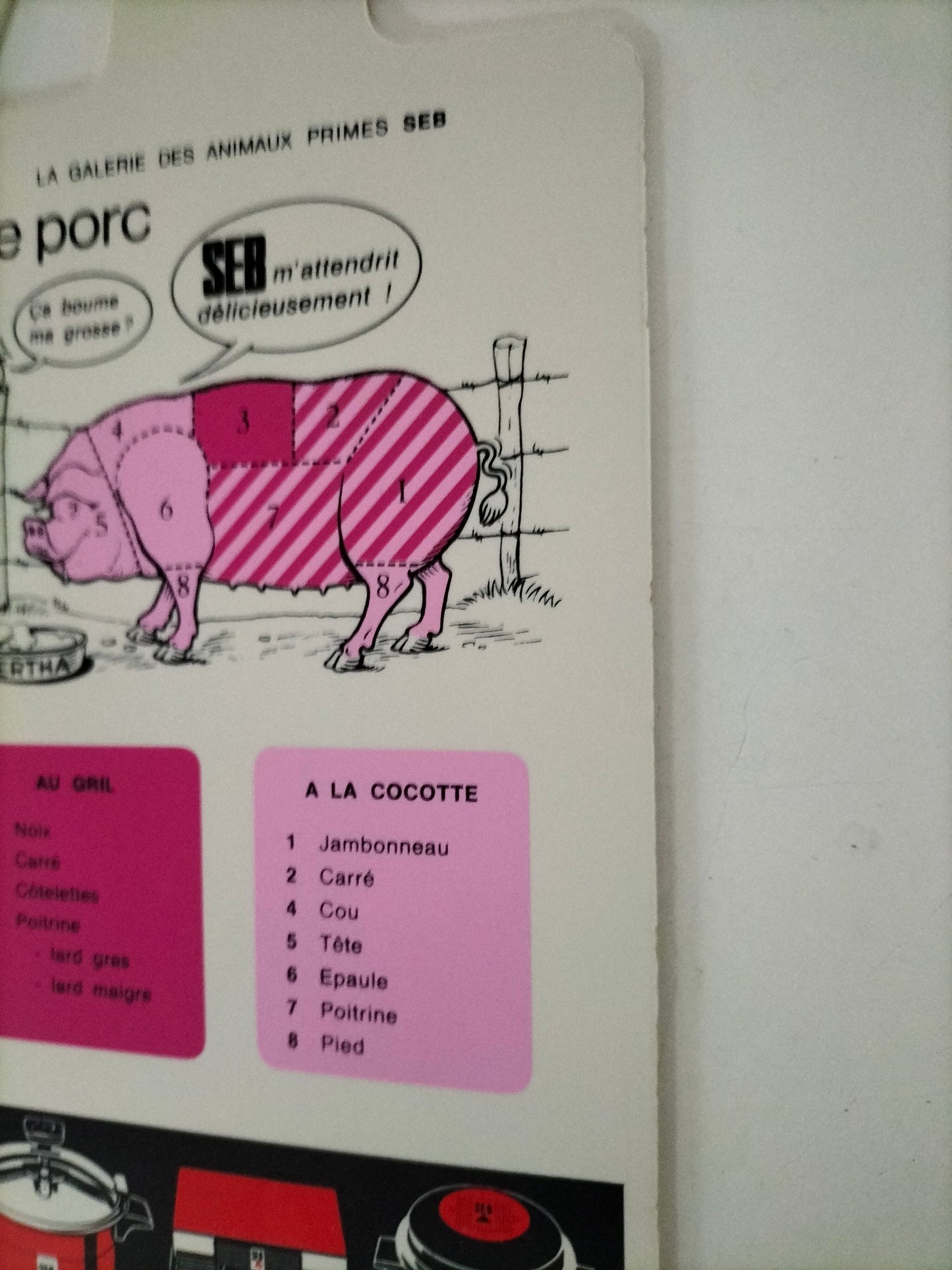 Planche à découper publicitaire Seb double face (français/ néerlandais) à l'unité