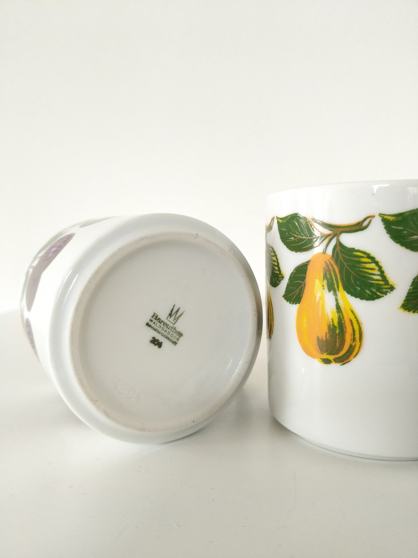 Mug en porcelaine Bareuther Bavaria poires ou prunes au choix - cetaitmieuxavant