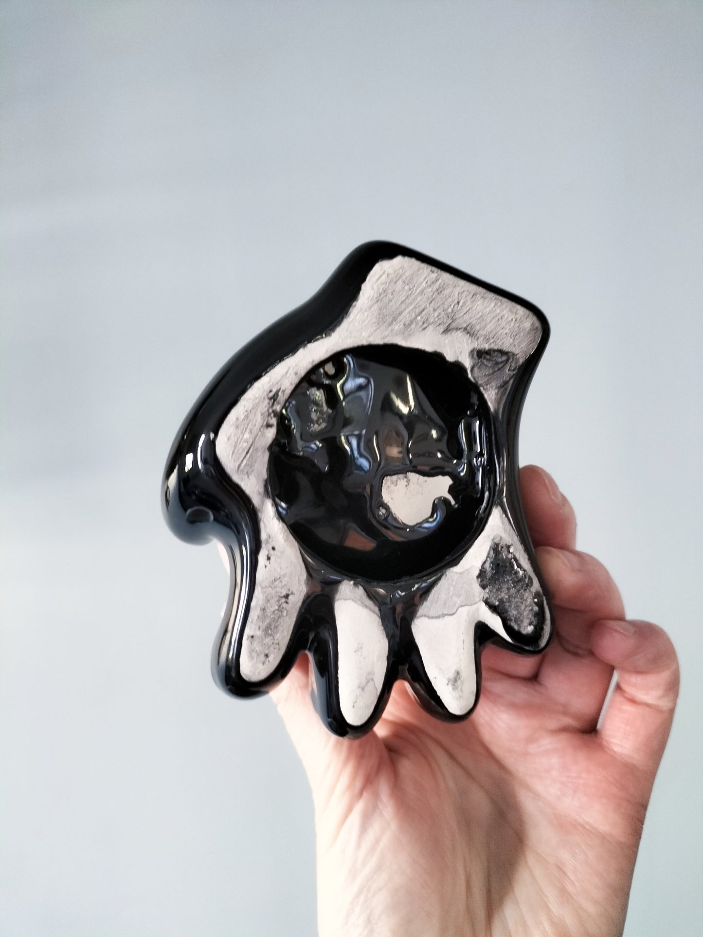 Cendrier/ vide-poches main en céramique