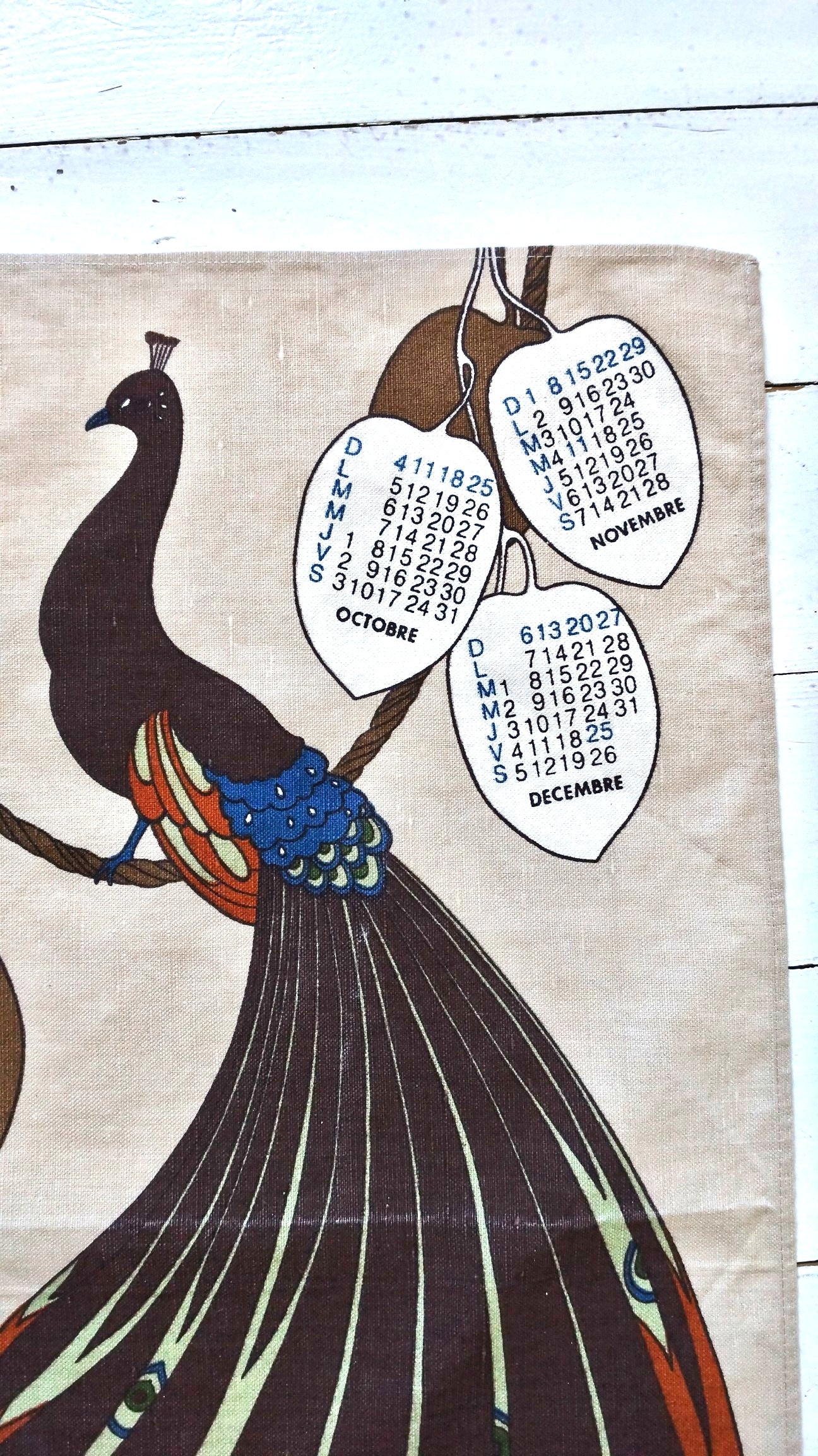 Torchon calendrier 1981 vie féminine