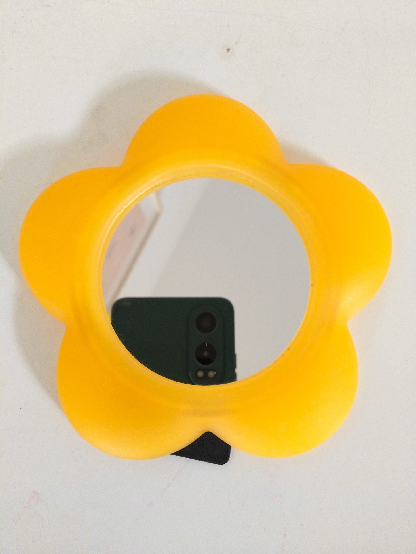 Petit miroir fleur en plastique à poser