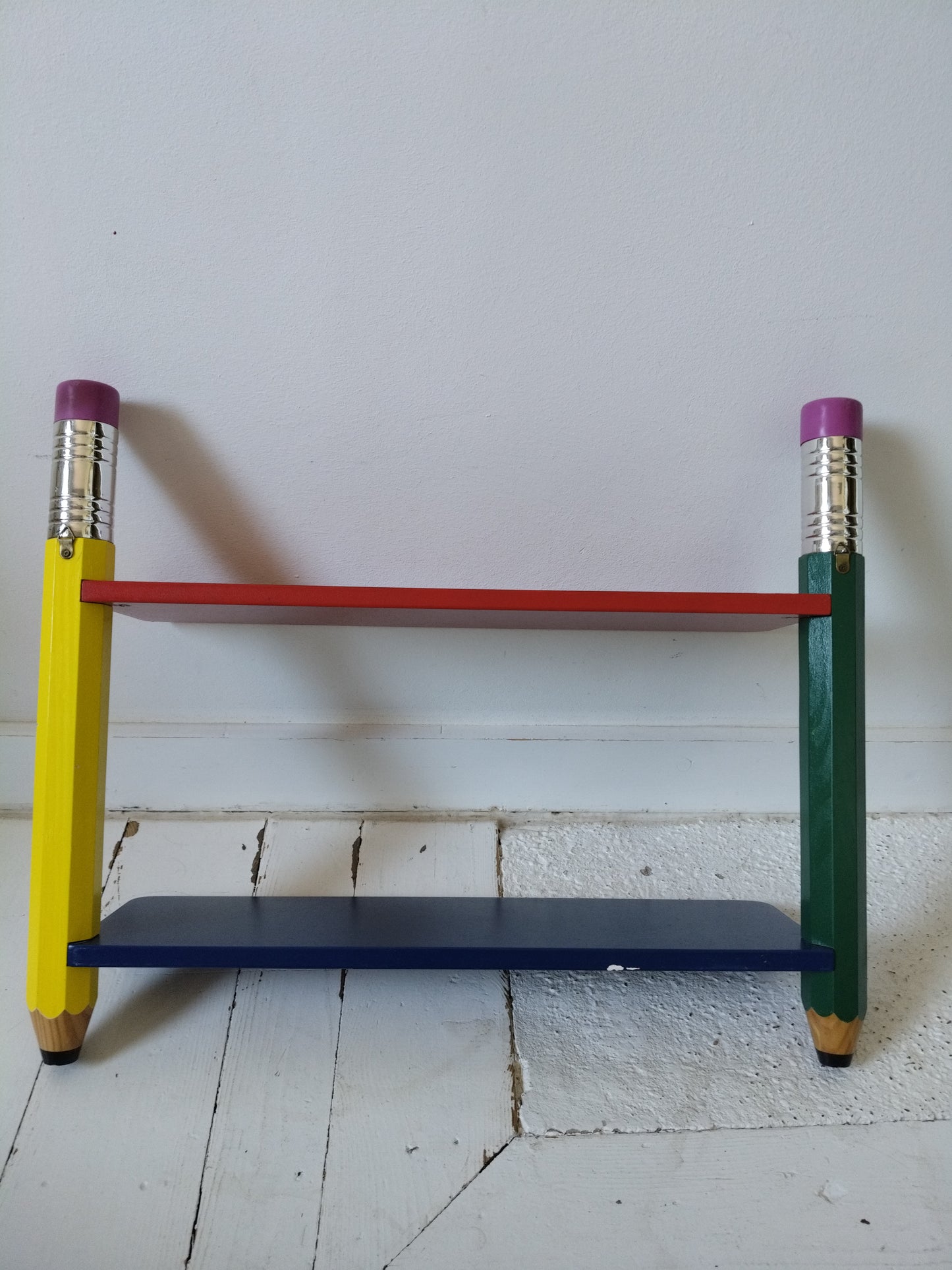 Petite étagère murale crayons style Pierre Sala 80's