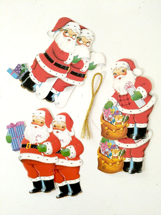 6 étiquettes cadeaux père Noël cartonnées