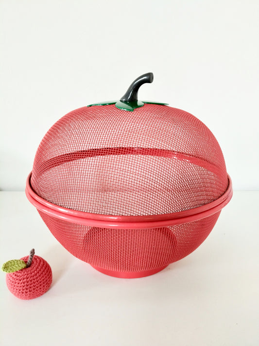 Corbeille pomme métallique