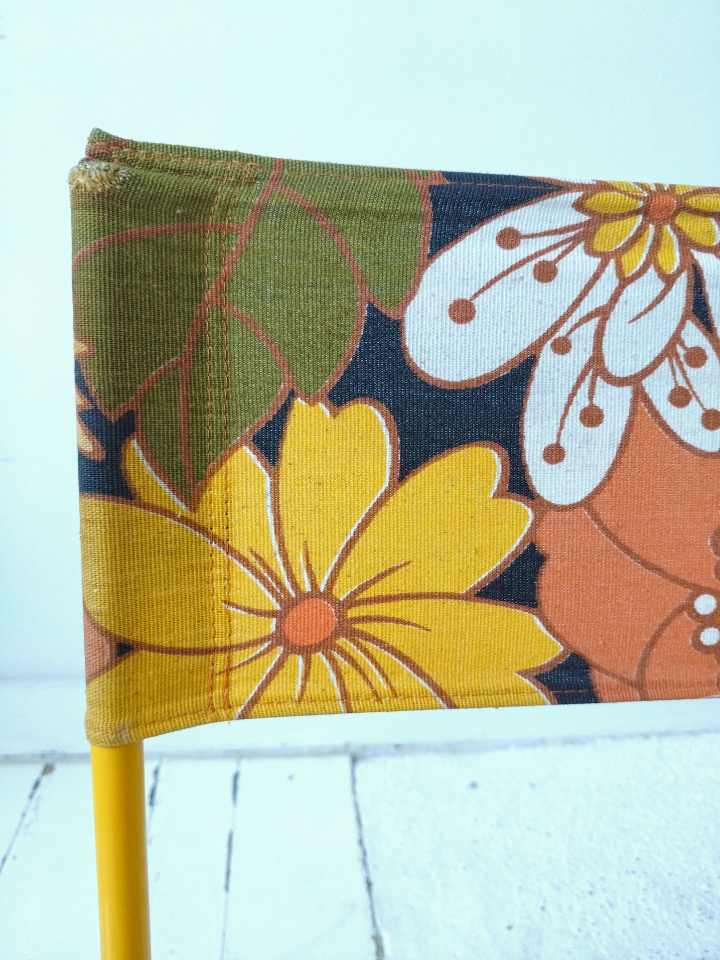Chaise de plage pliante vintage flower power