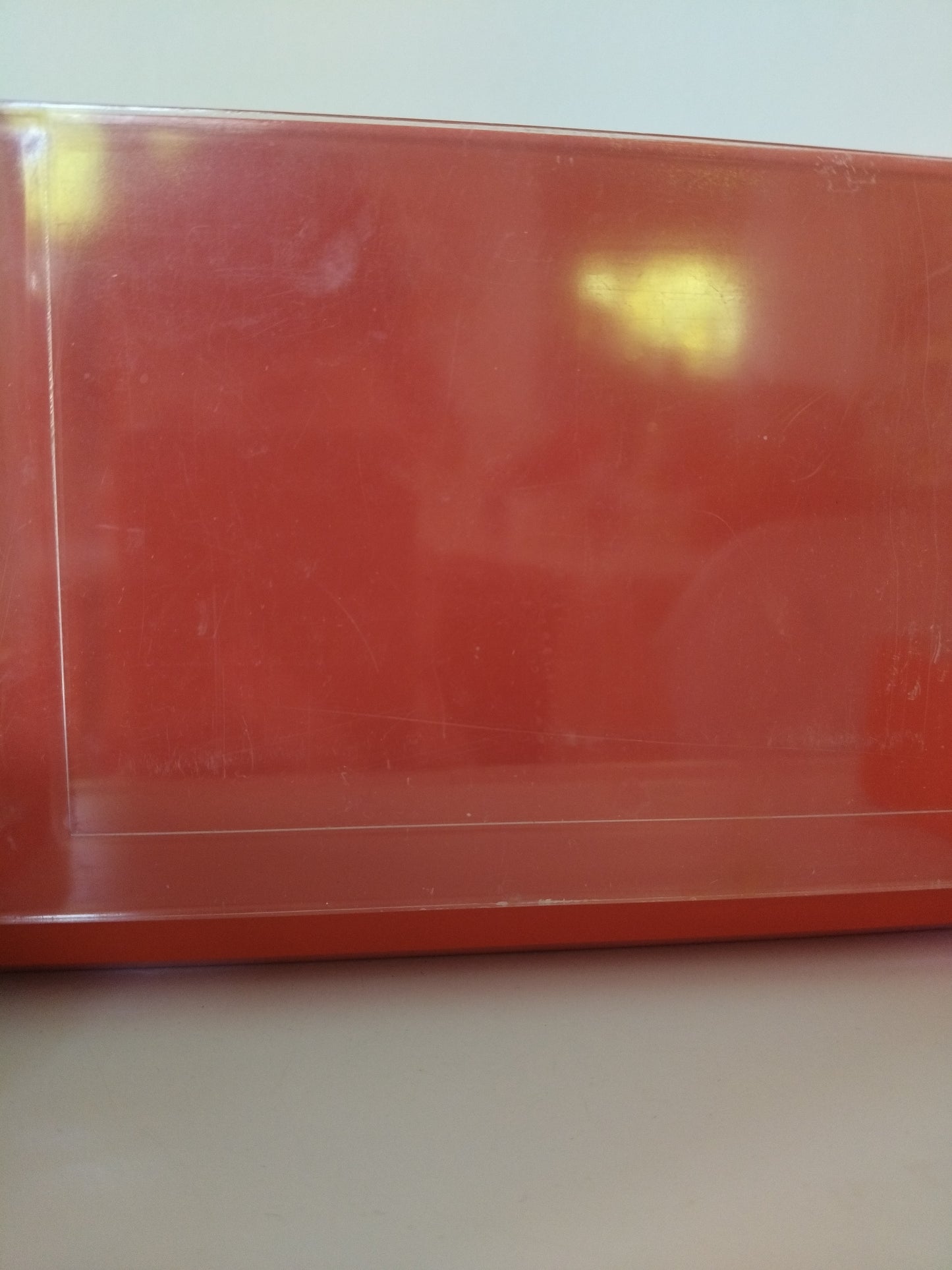 Organisateur de bureau vintage en plastique orange