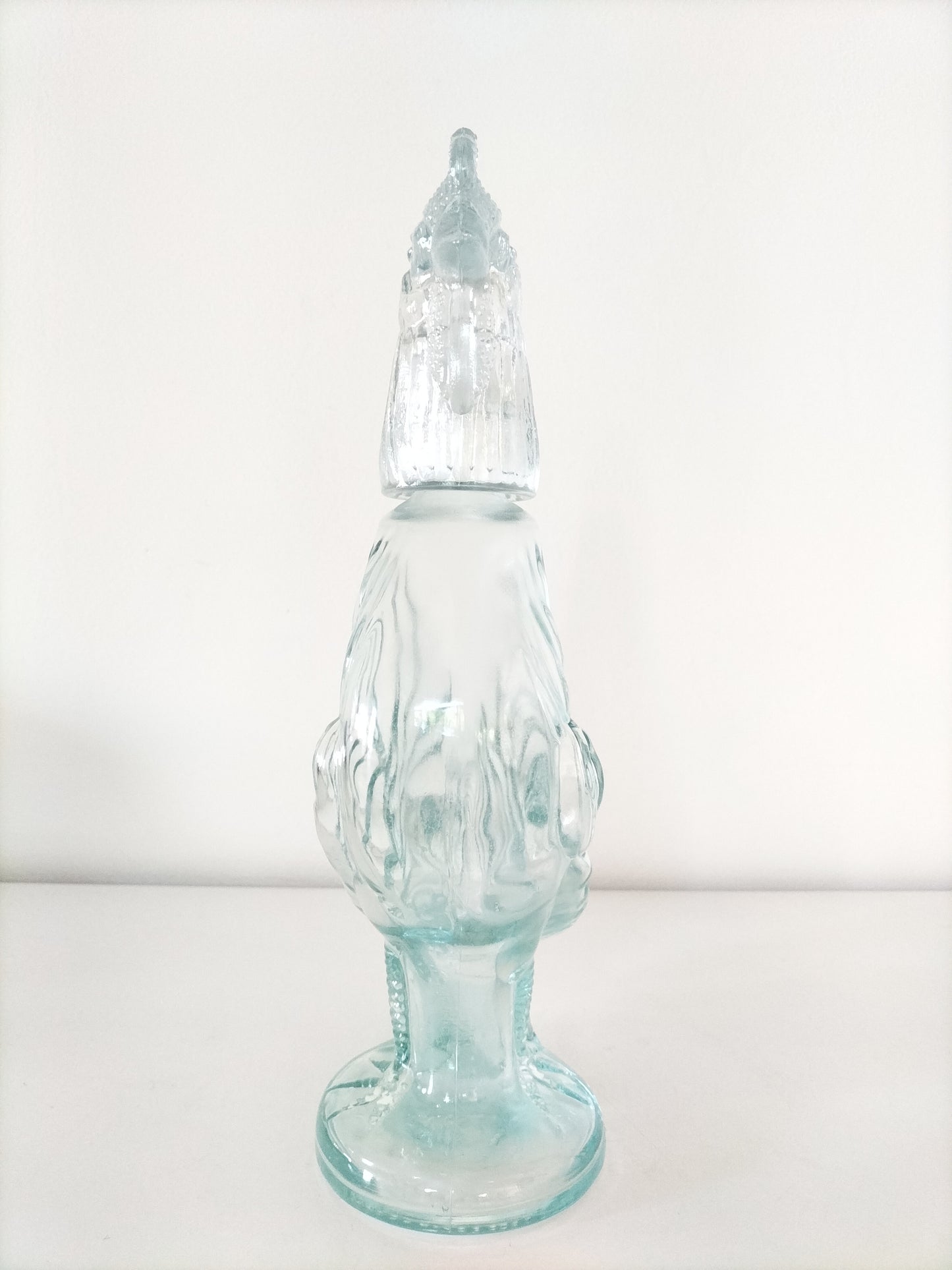Bouteille coq en verre