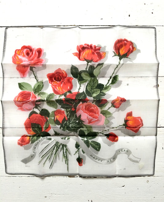 Mouchoir de poche en coton happy new year