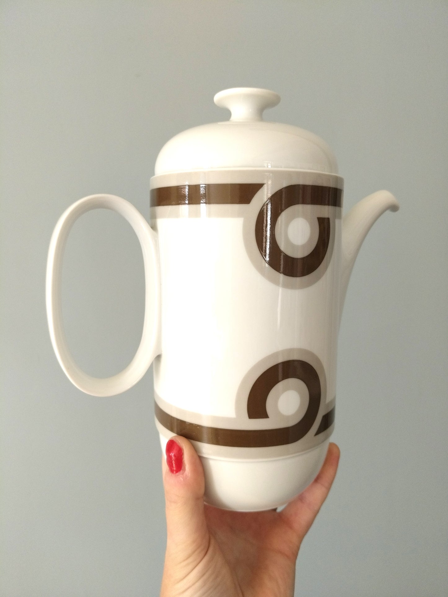 Cafetière théière en porcelaine par Ambrogio Pozzi pour Rosenthal Germany
