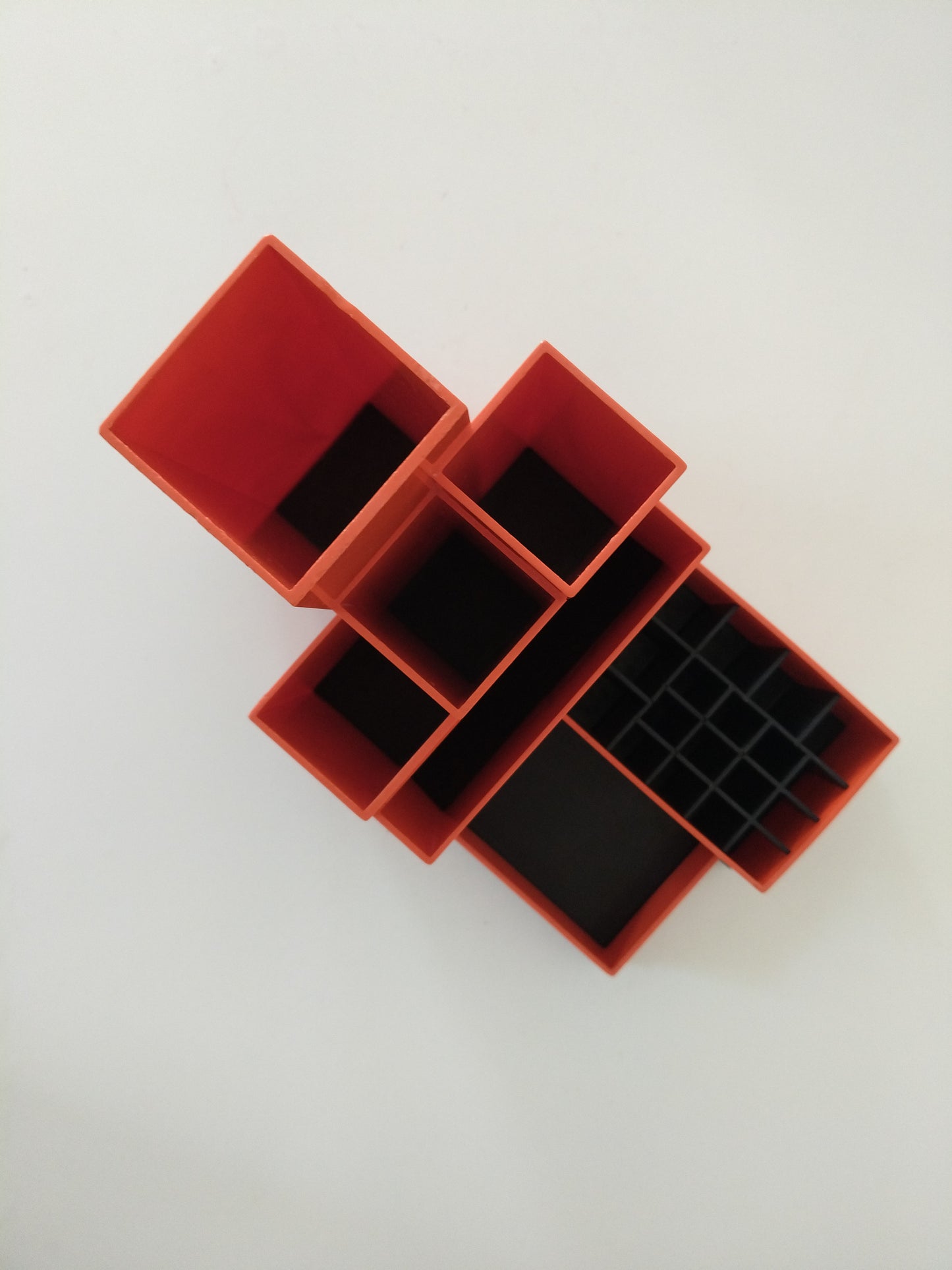Organisateur de bureau en plastique orange Läufer W.Germany