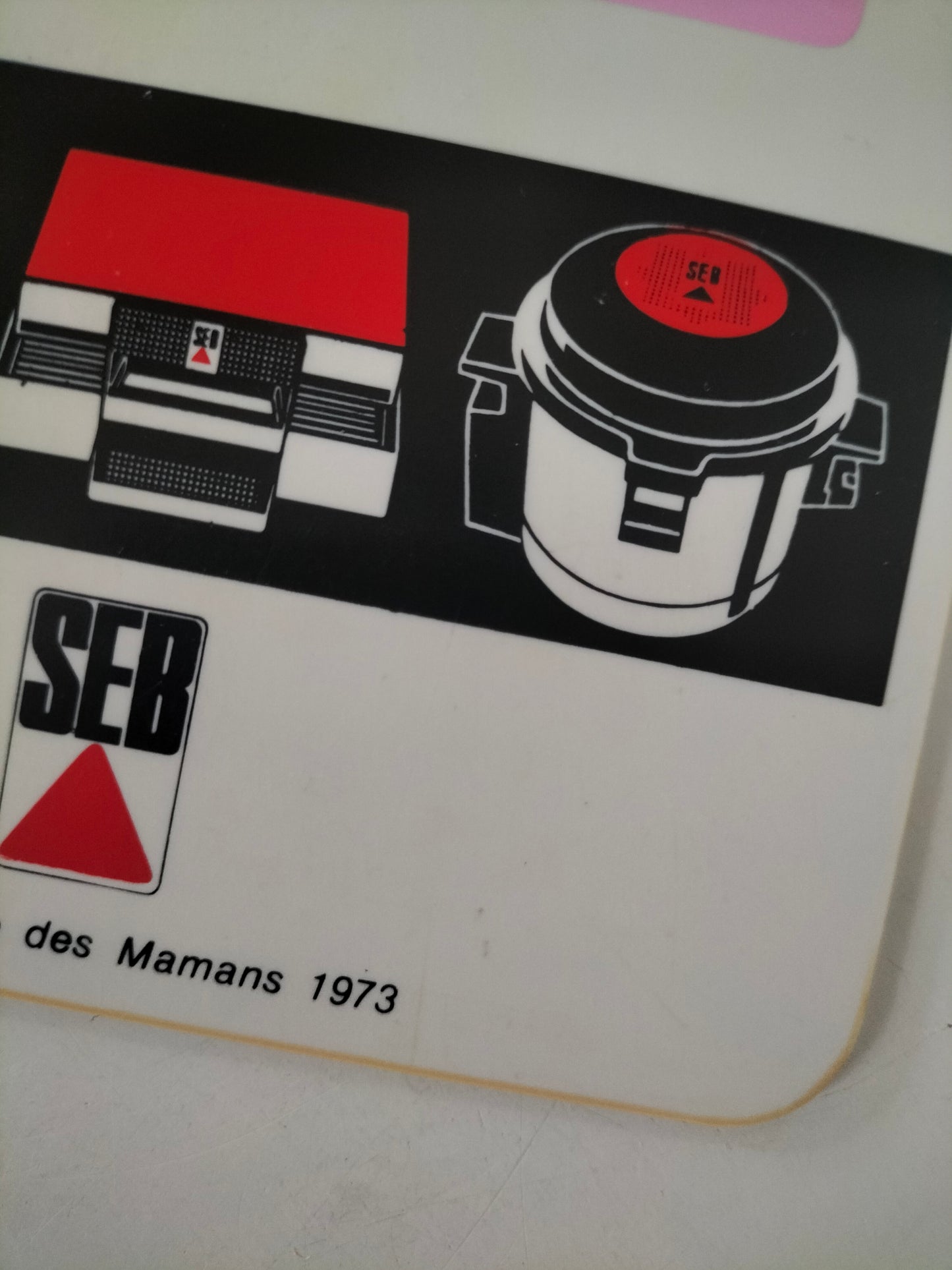 Planche à découper publicitaire Seb 1973 (double face, français/ néerlandais) à l'unité