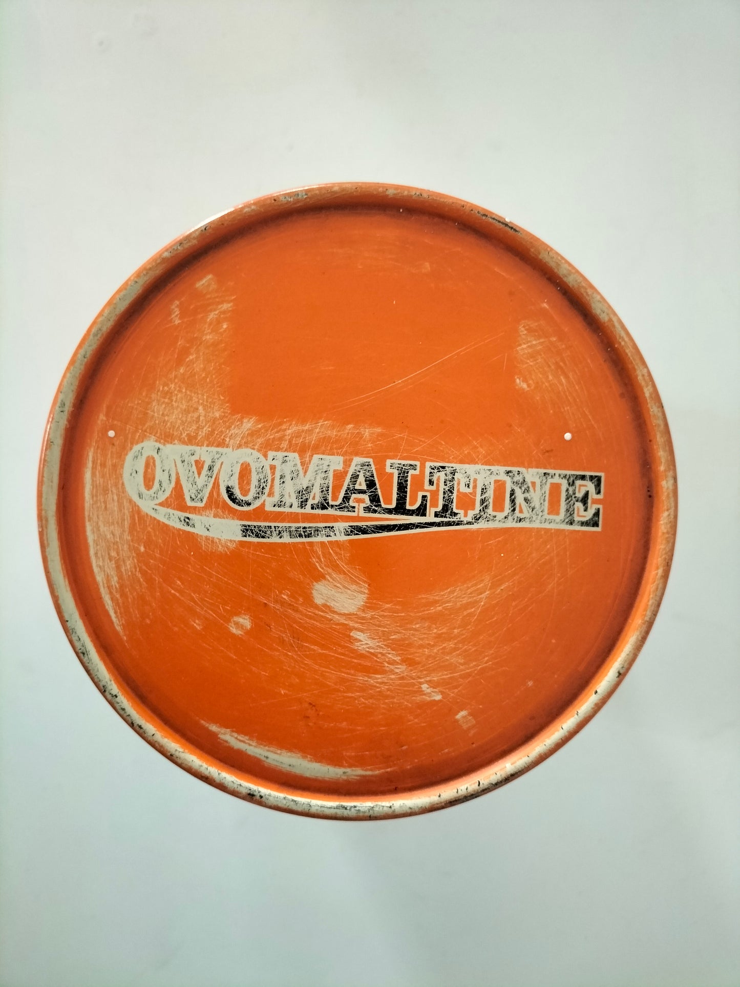Ancienne grosse boîte métallique publicitaire Ovomaltine années 50 ! Laetitia !