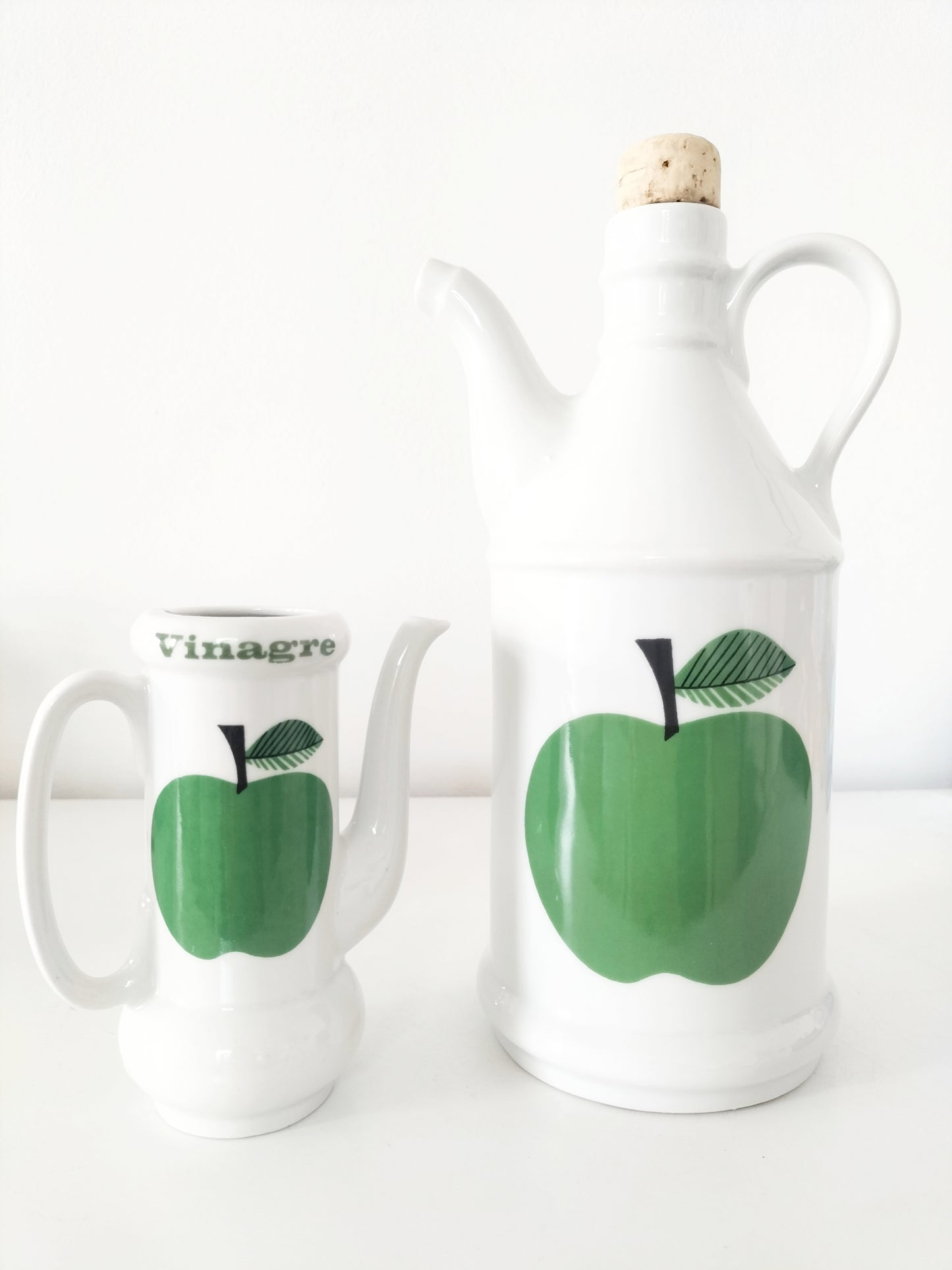 Ensemble huilier et vinaigrier 🍏 en porcelaine Herrandiz Spain