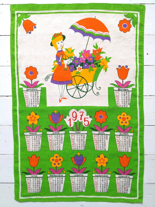 Torchon calendrier 1975 vie féminine - cetaitmieuxavant