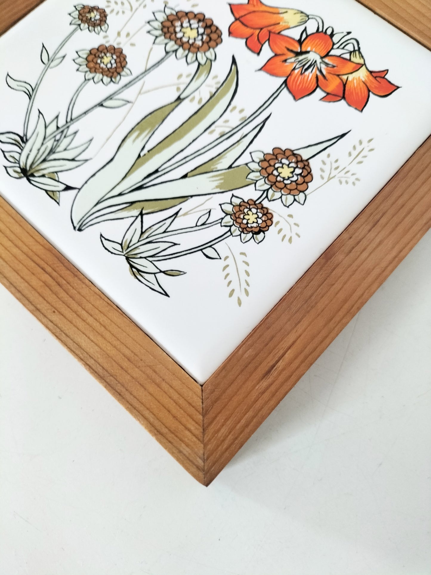 Dessous de plat mural carreau et bois