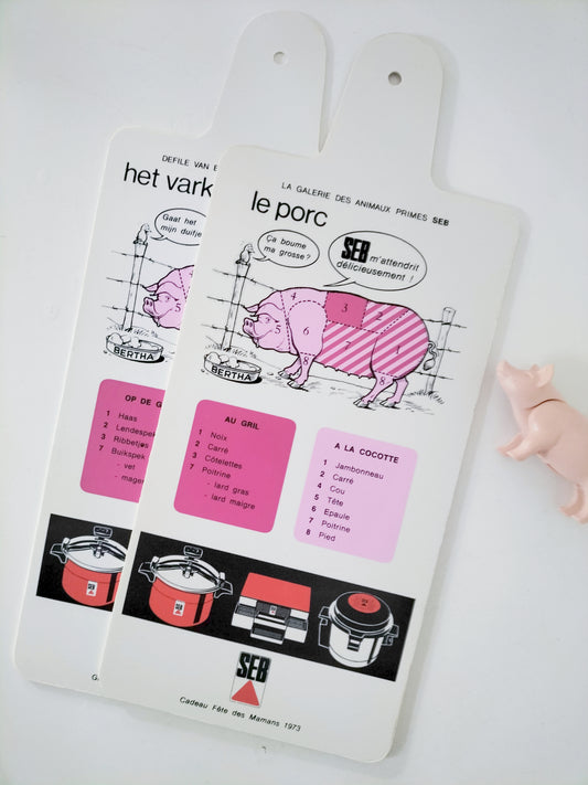 Planche à découper publicitaire Seb double face (français/ néerlandais) à l'unité