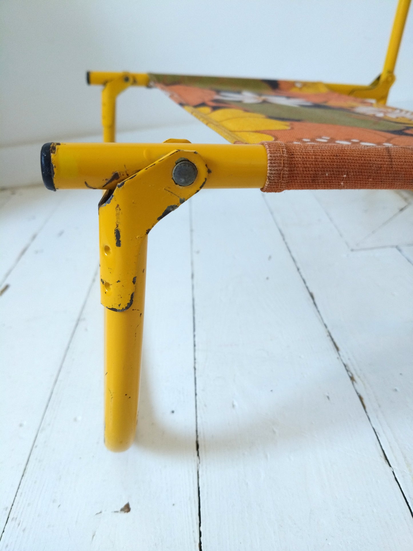 Chaise de plage pliante vintage flower power
