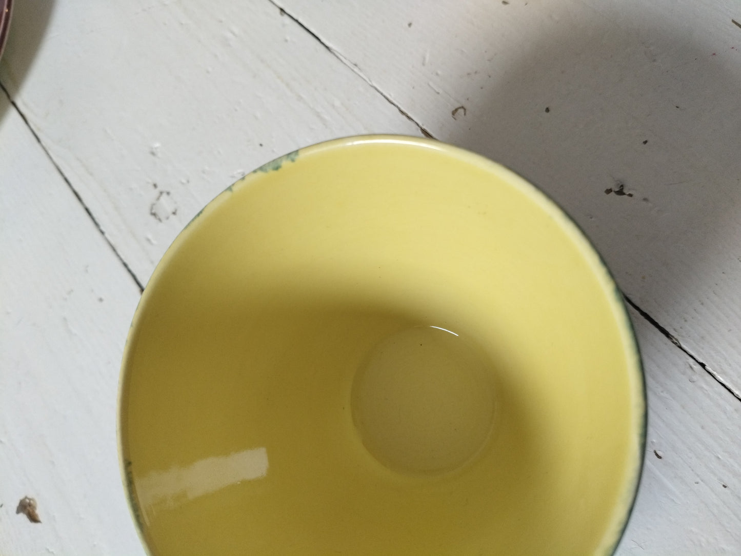 Ensemble 1 tasse verte + 1 soucoupe jaune Kéralux Boch La Louvière Miami Bicolore