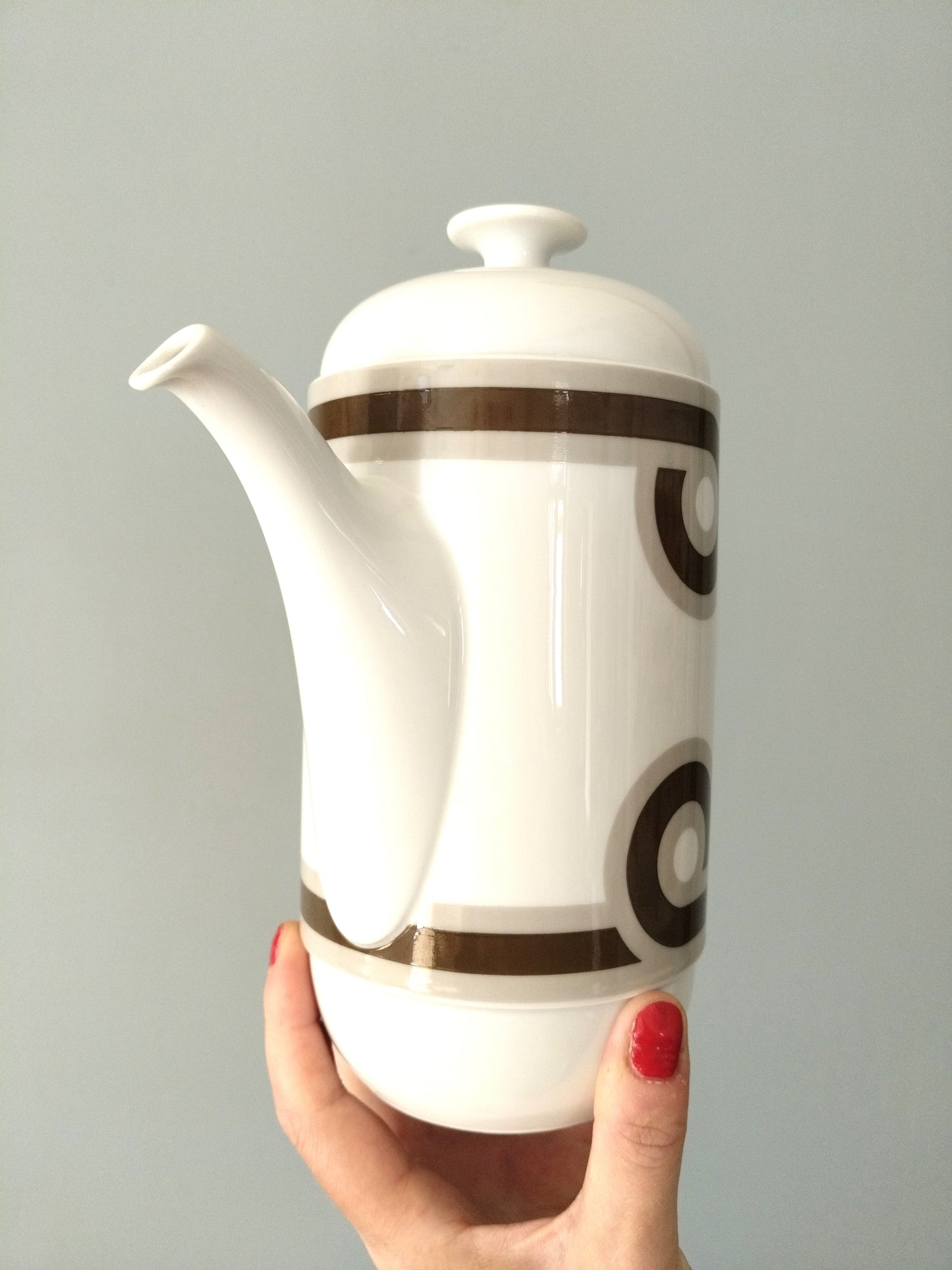 Cafetière théière en porcelaine par Ambrogio Pozzi pour Rosenthal Germany