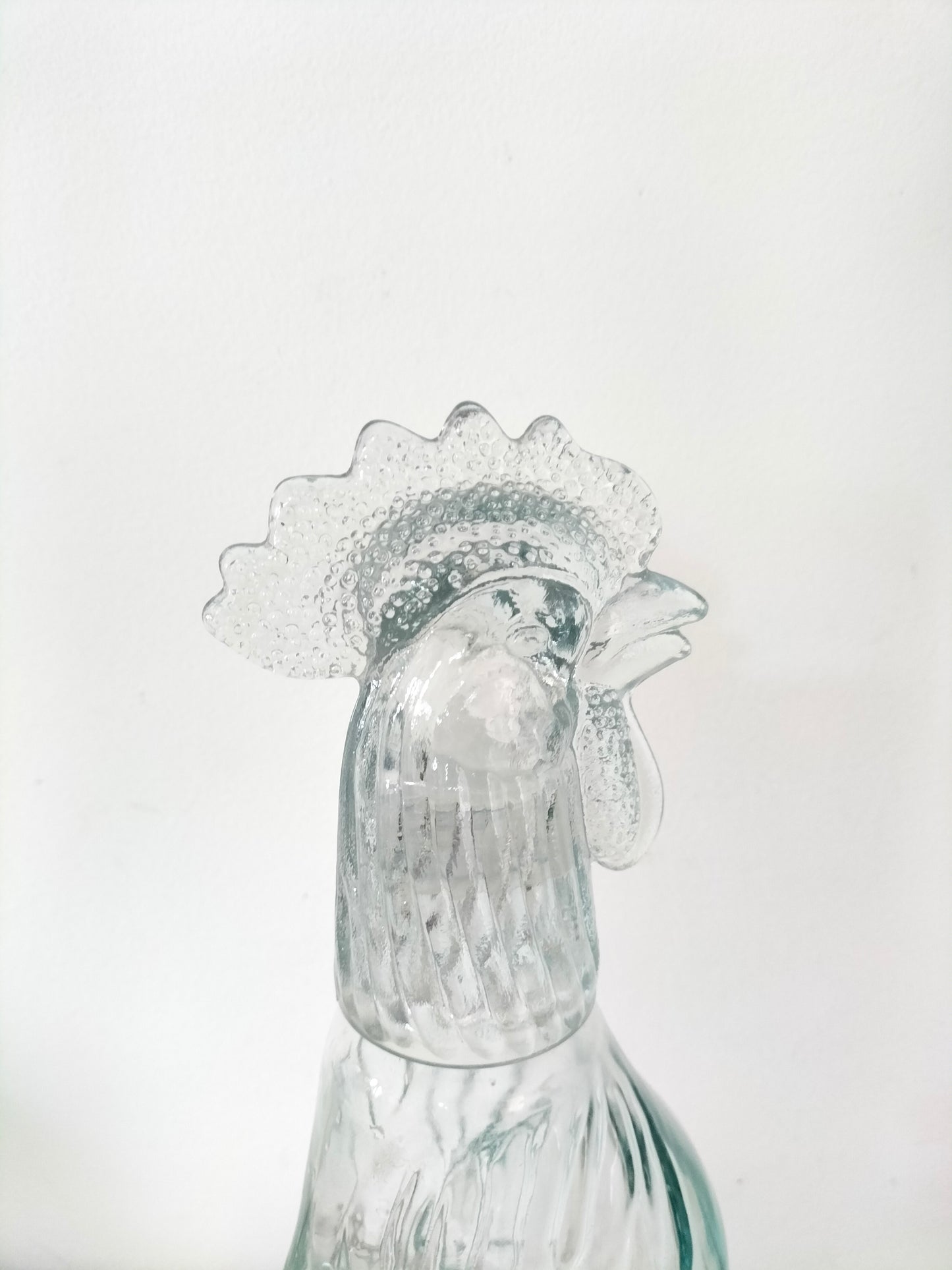 Bouteille coq en verre