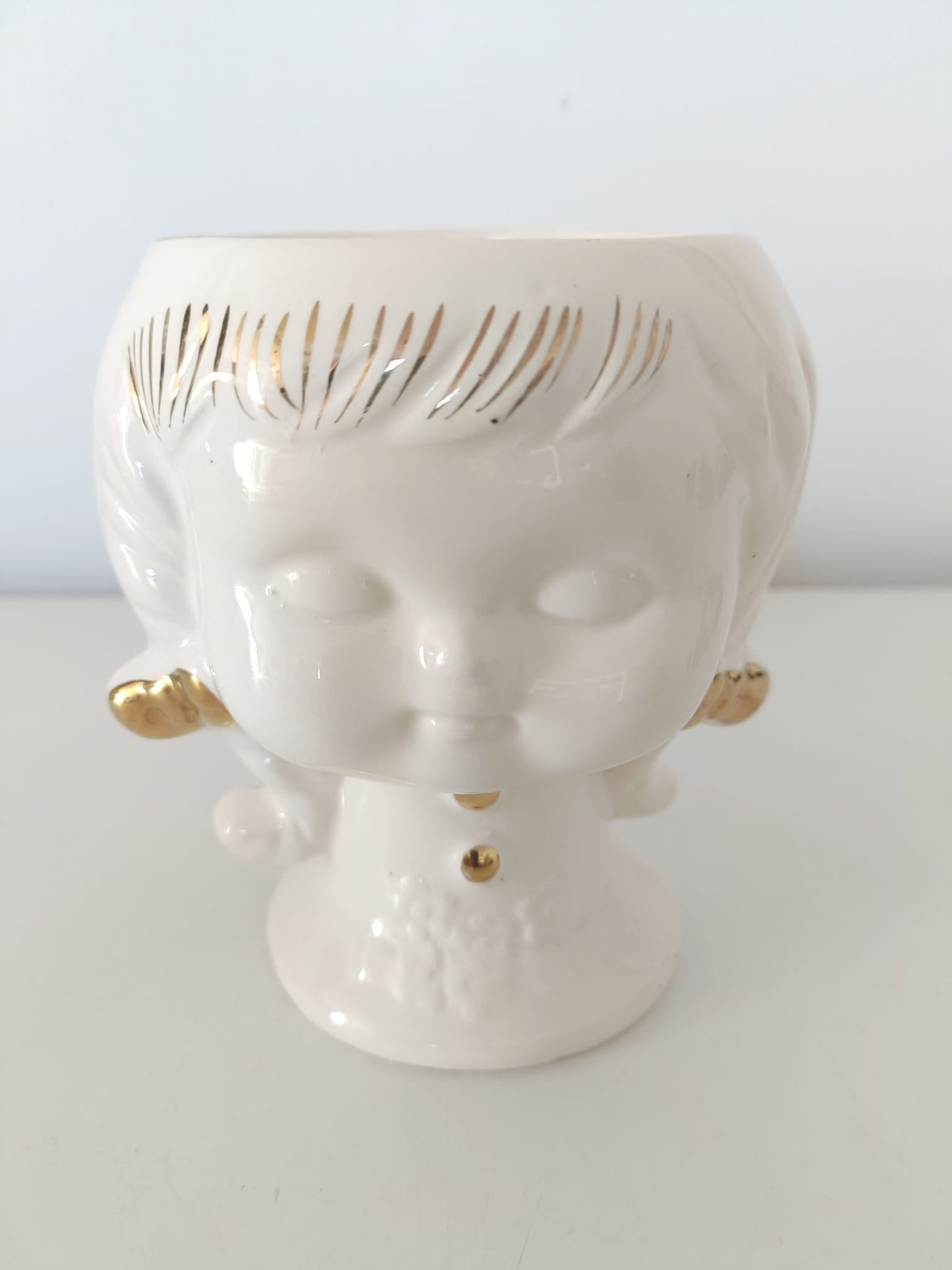 Cache-pot tête fillette