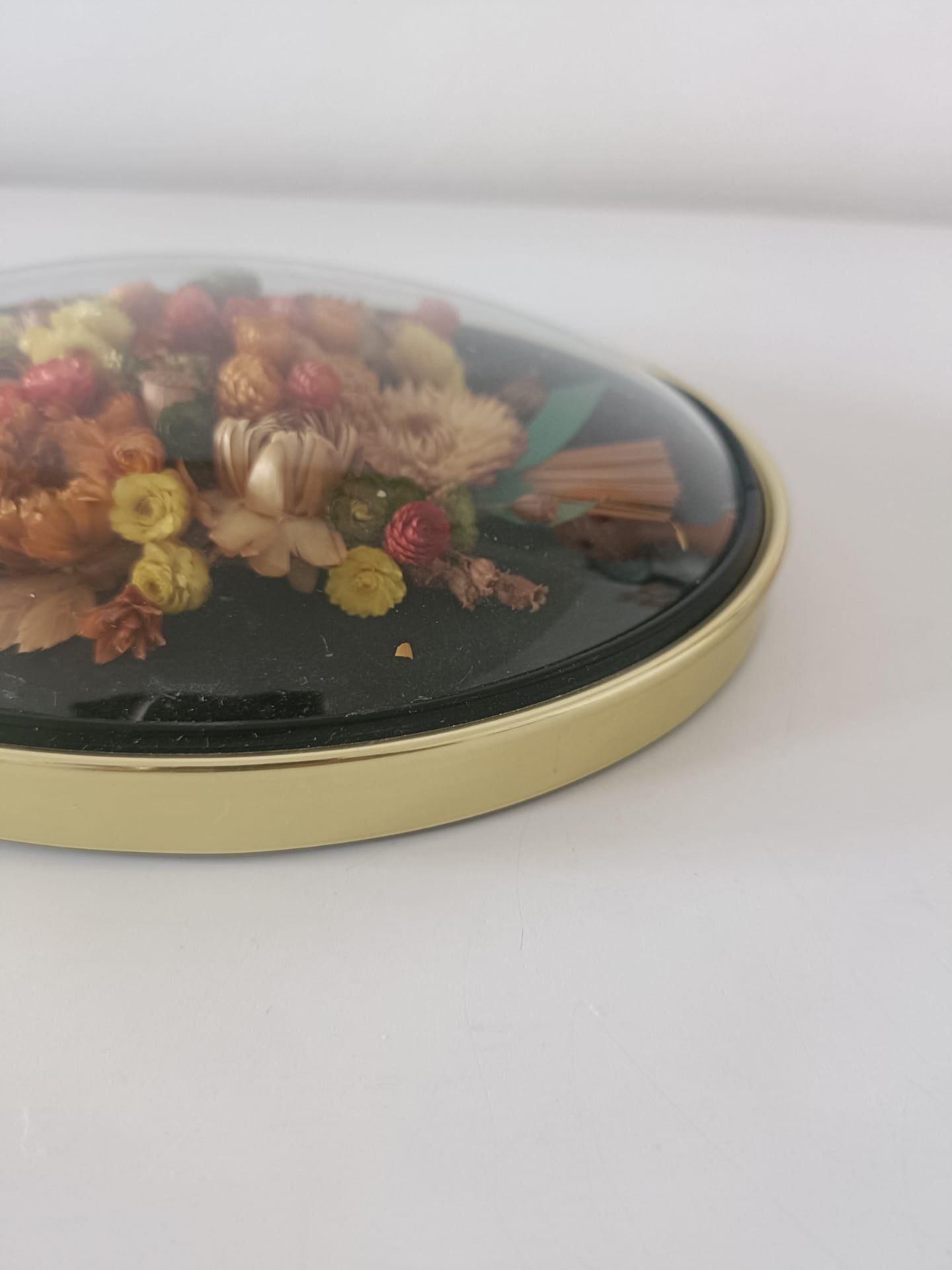 Cadre bombé fleurs séchées