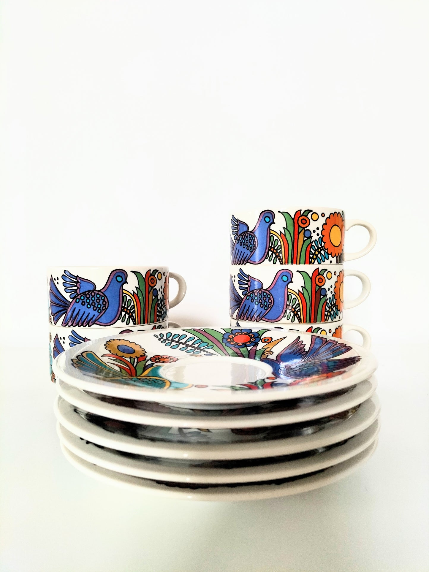 Tasse à thé et soucoupe Boch Acapulco