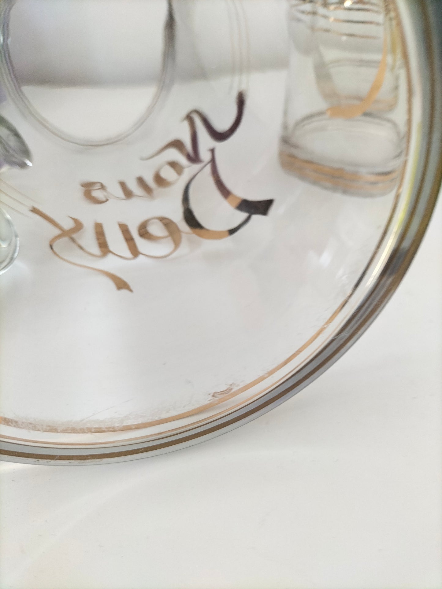 Ensemble carafe et deux verres