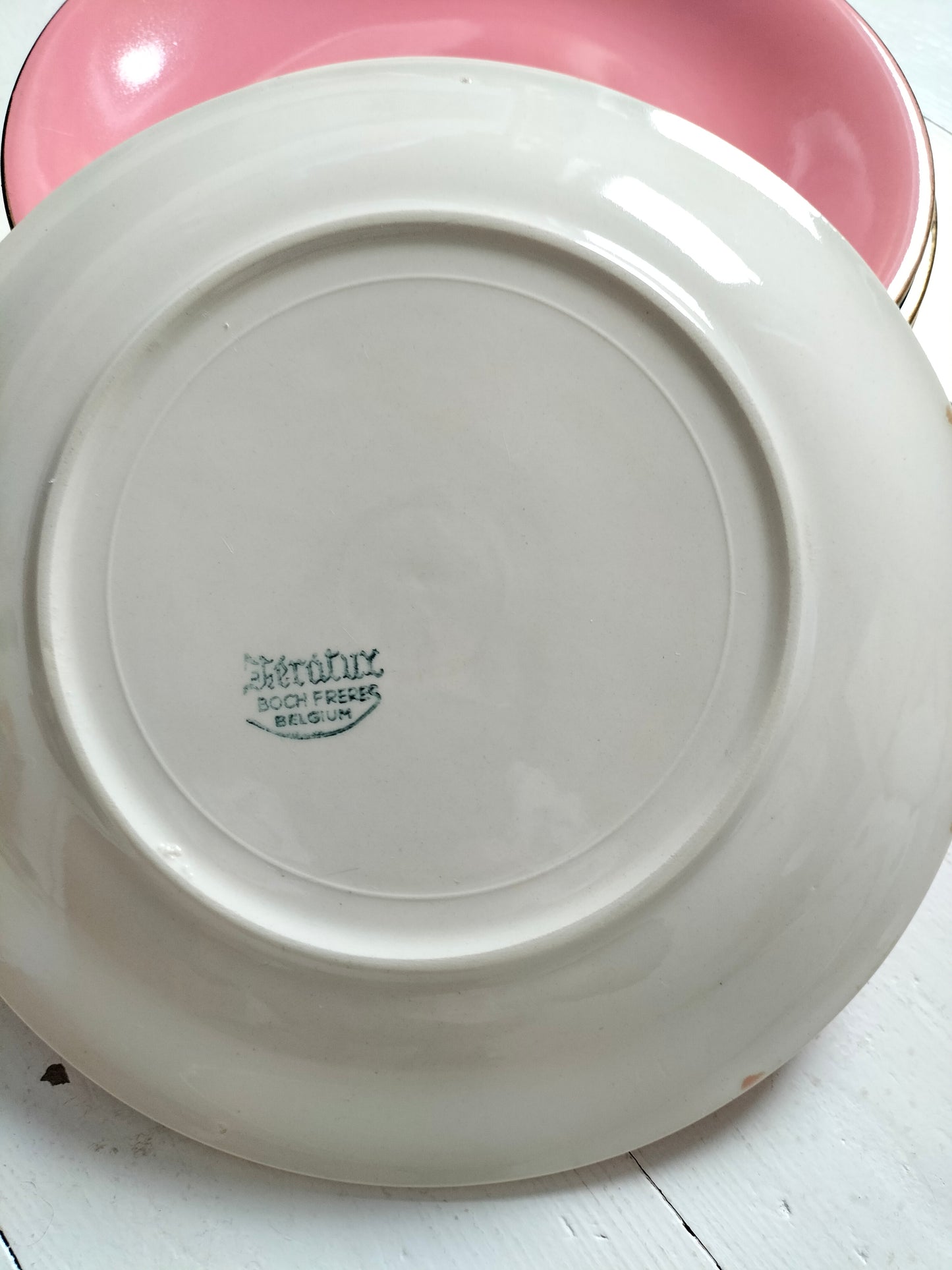Assiette plate Boch Napoli Saturne