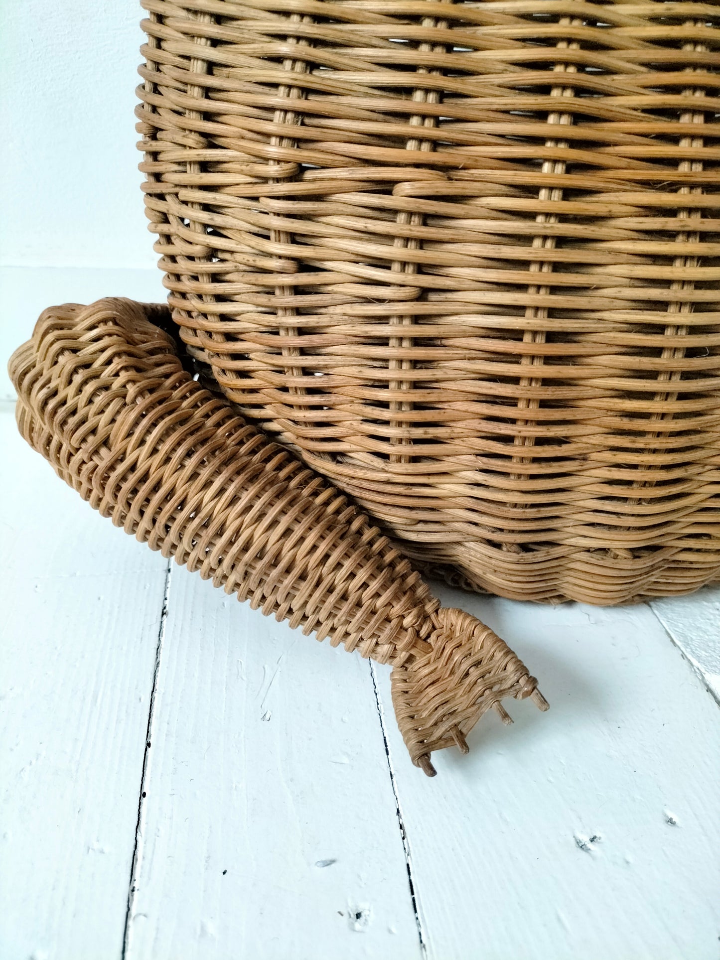 Porte-revues/ panier grenouille en osier par Olivier Cajan
