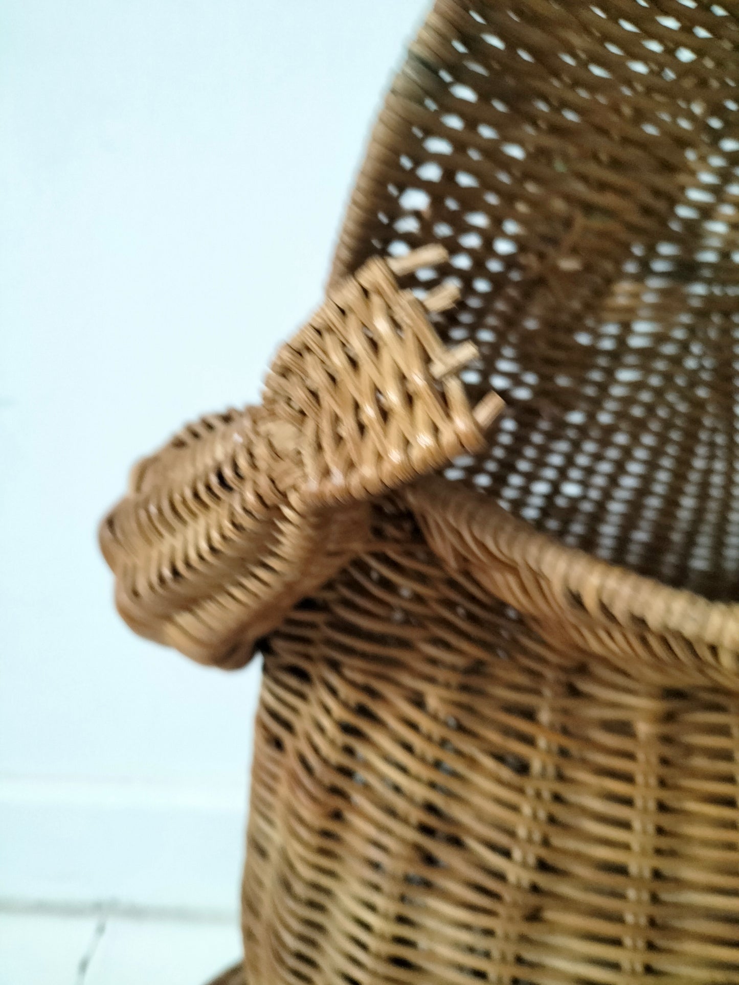 Porte-revues/ panier grenouille en osier par Olivier Cajan