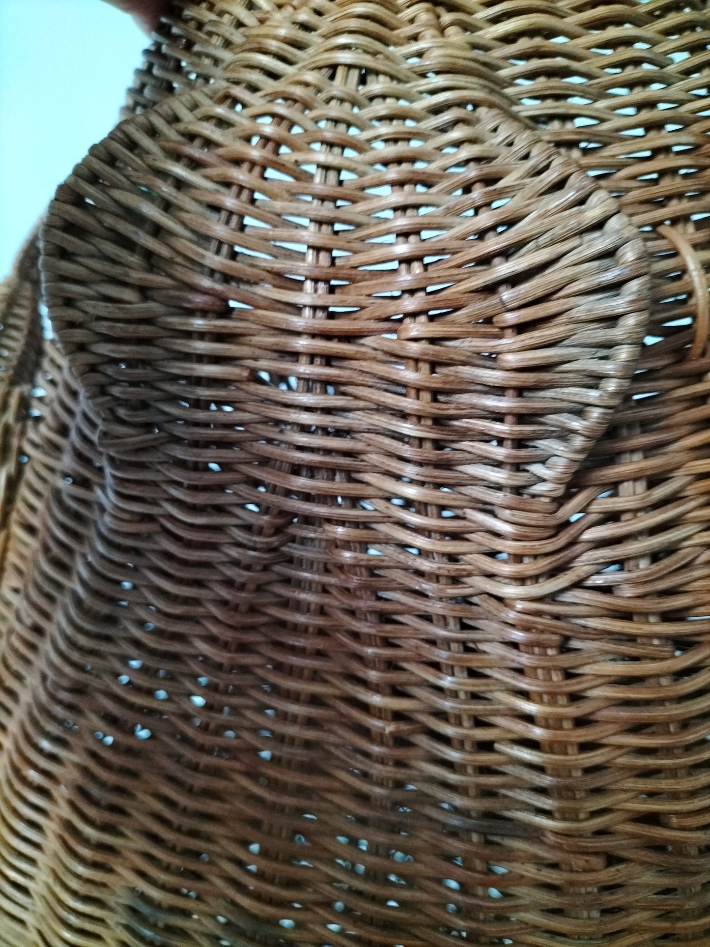 Porte-revues/ panier grenouille en osier par Olivier Cajan