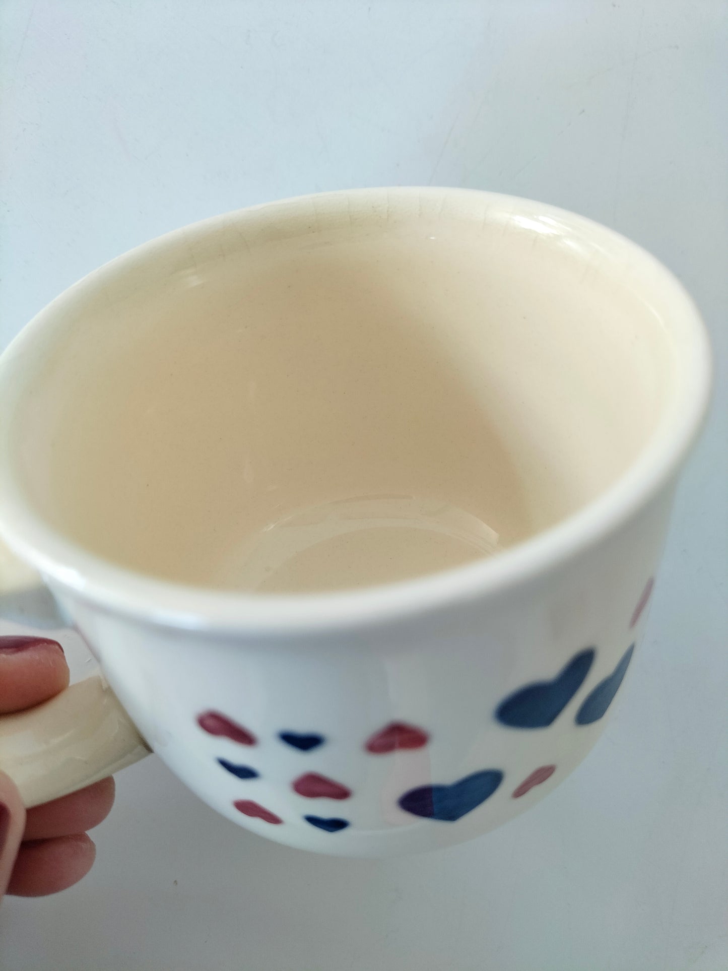 Tasse cœurs en porcelaine Elsterwerda DDR