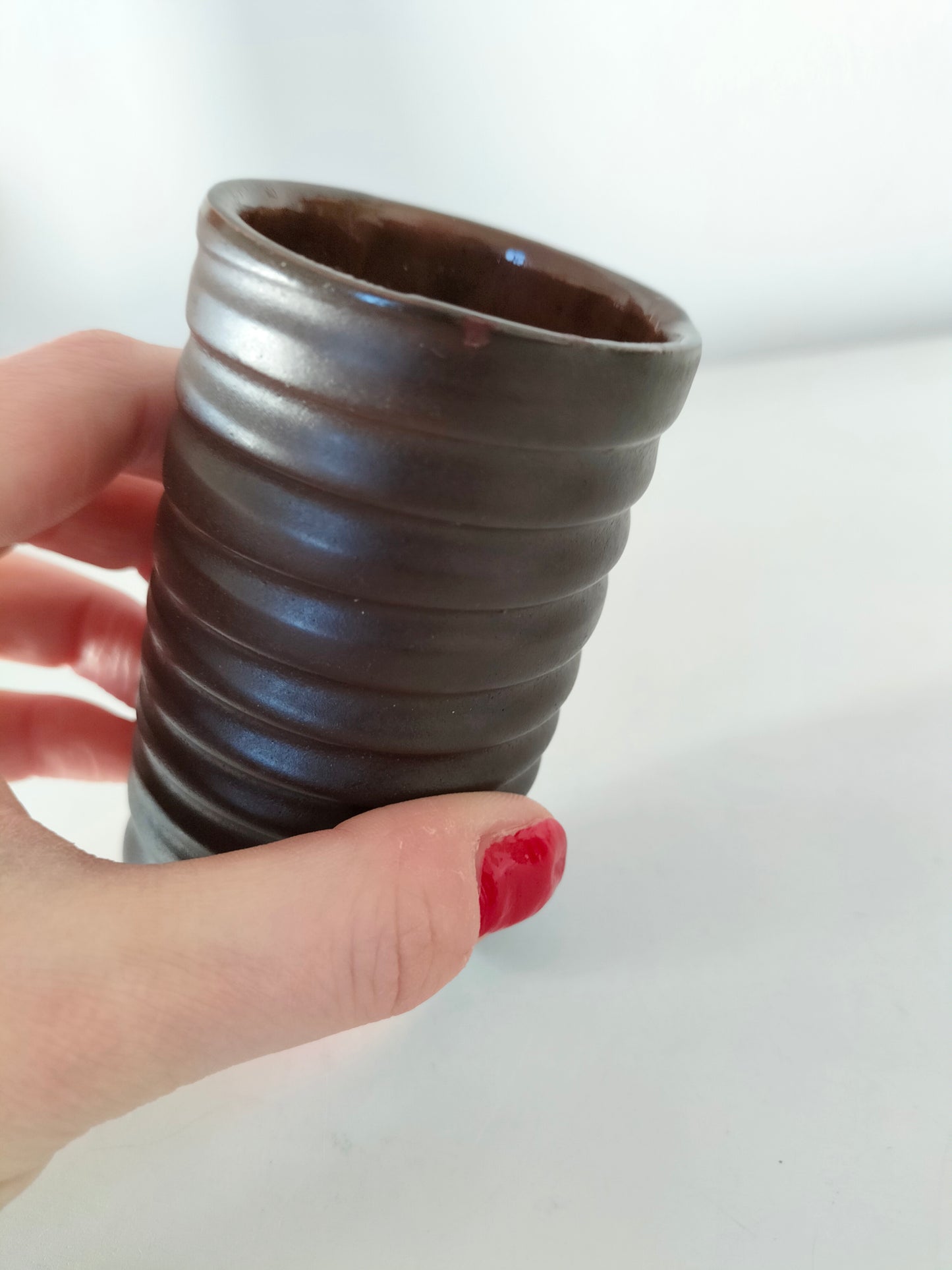 Petit vase/ pot/ photophore en grès au choix