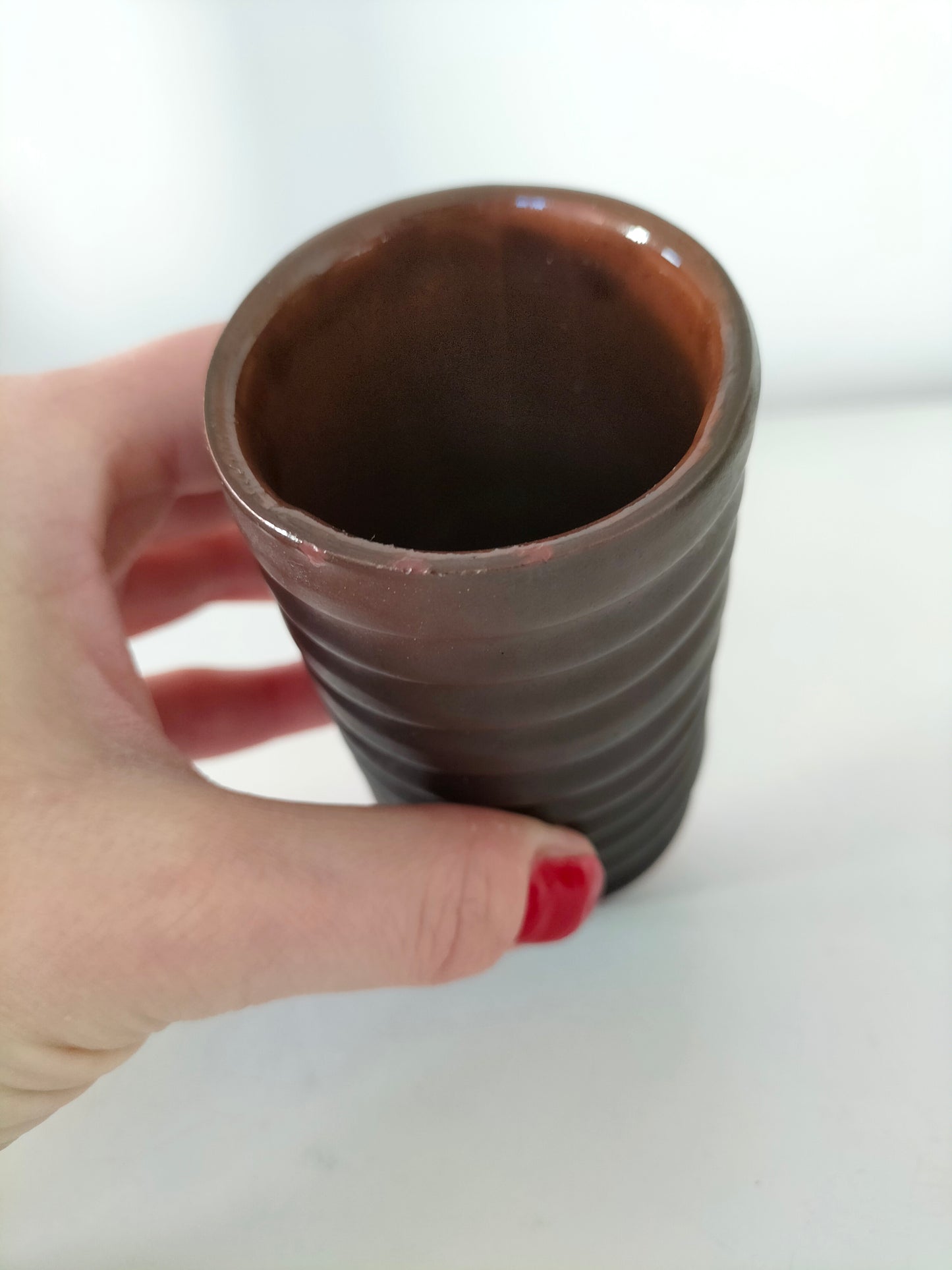 Petit vase/ pot/ photophore en grès au choix