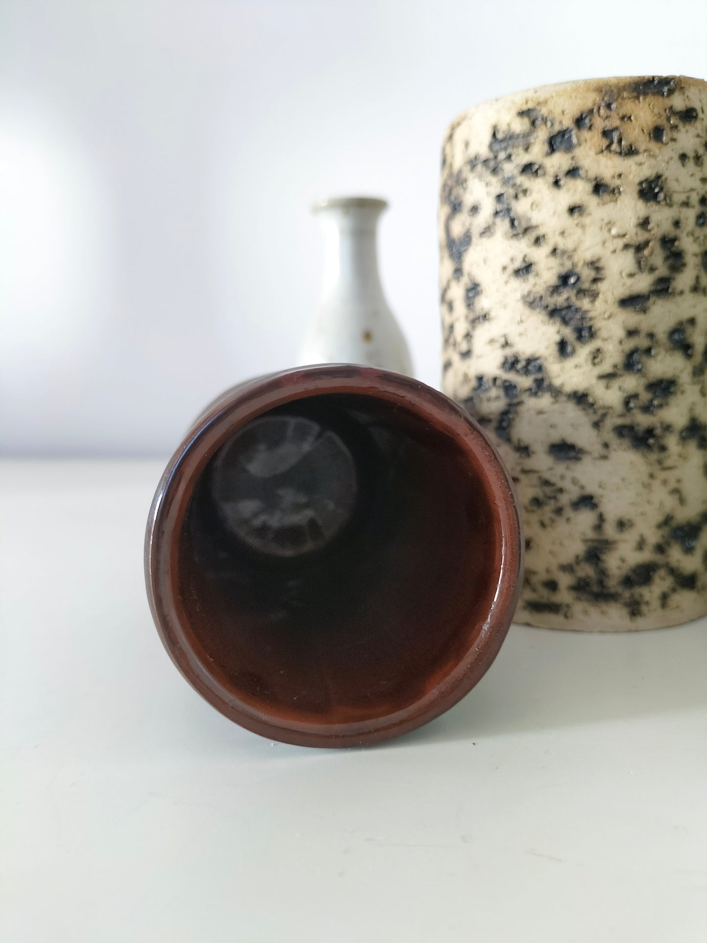 Petit vase/ pot/ photophore en grès au choix