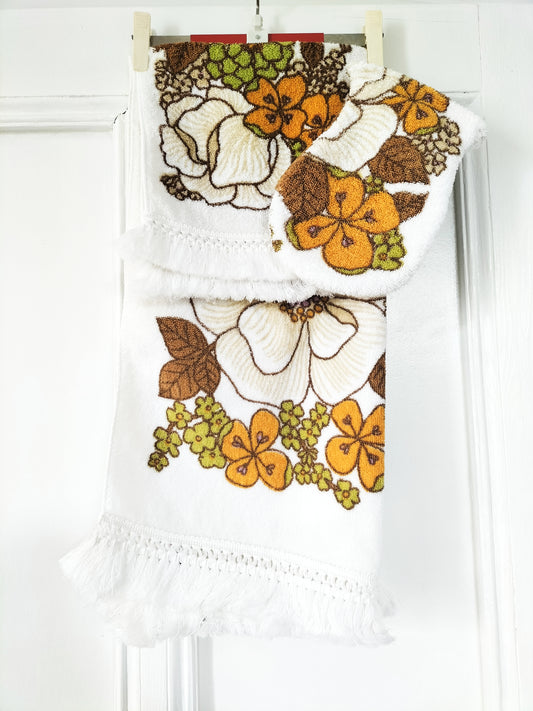 Set deux serviettes + gant de toilette