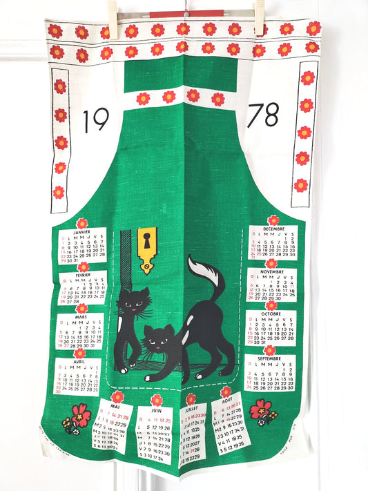 Torchon de cuisine calendrier 1978