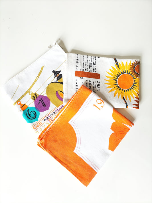Trio de torchons calendriers