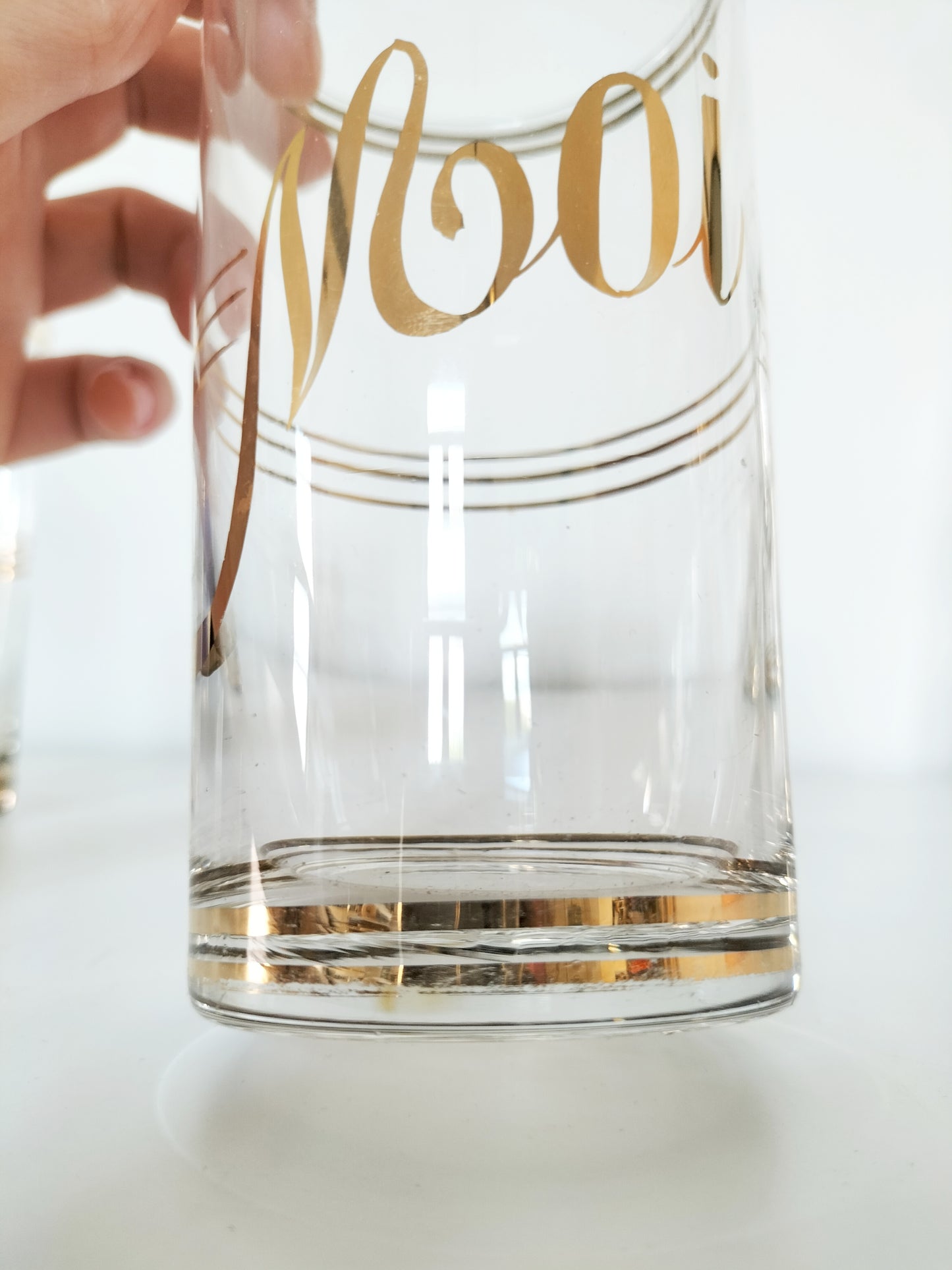 Ensemble carafe et deux verres