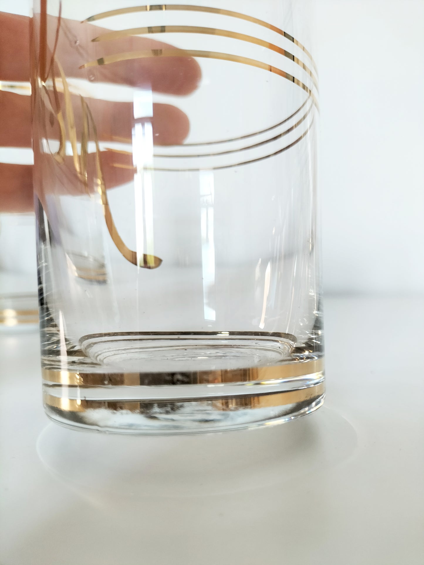 Ensemble carafe et deux verres